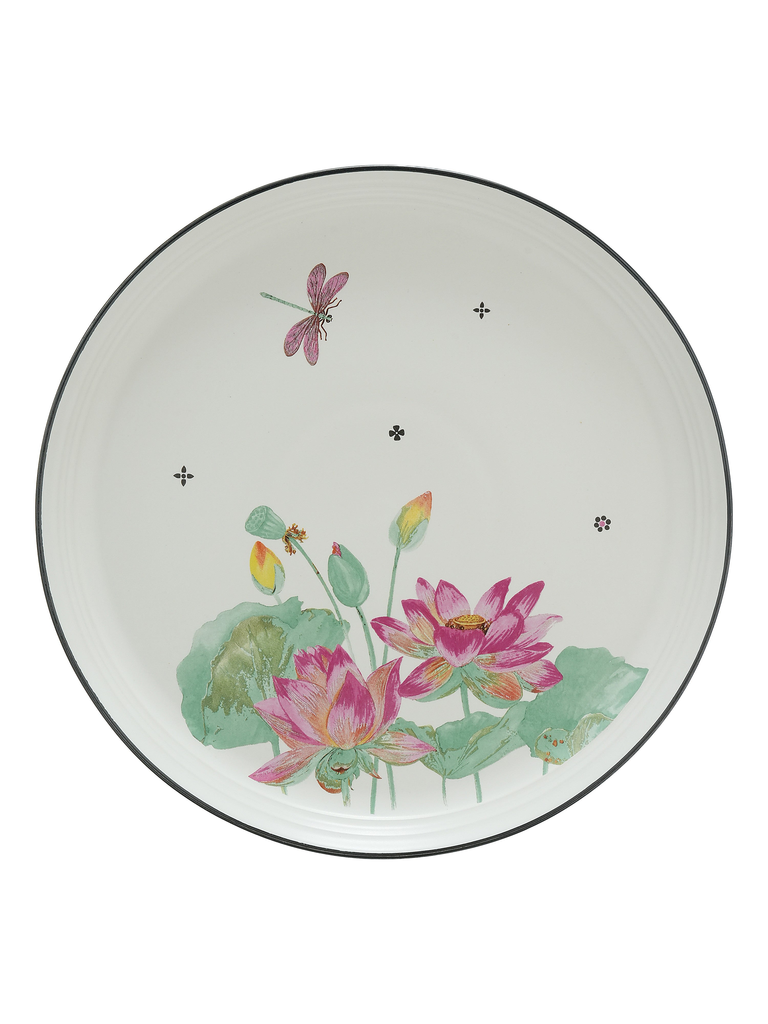 Dragonfly Bloom Porcelain Snack Set (Pack of 5)