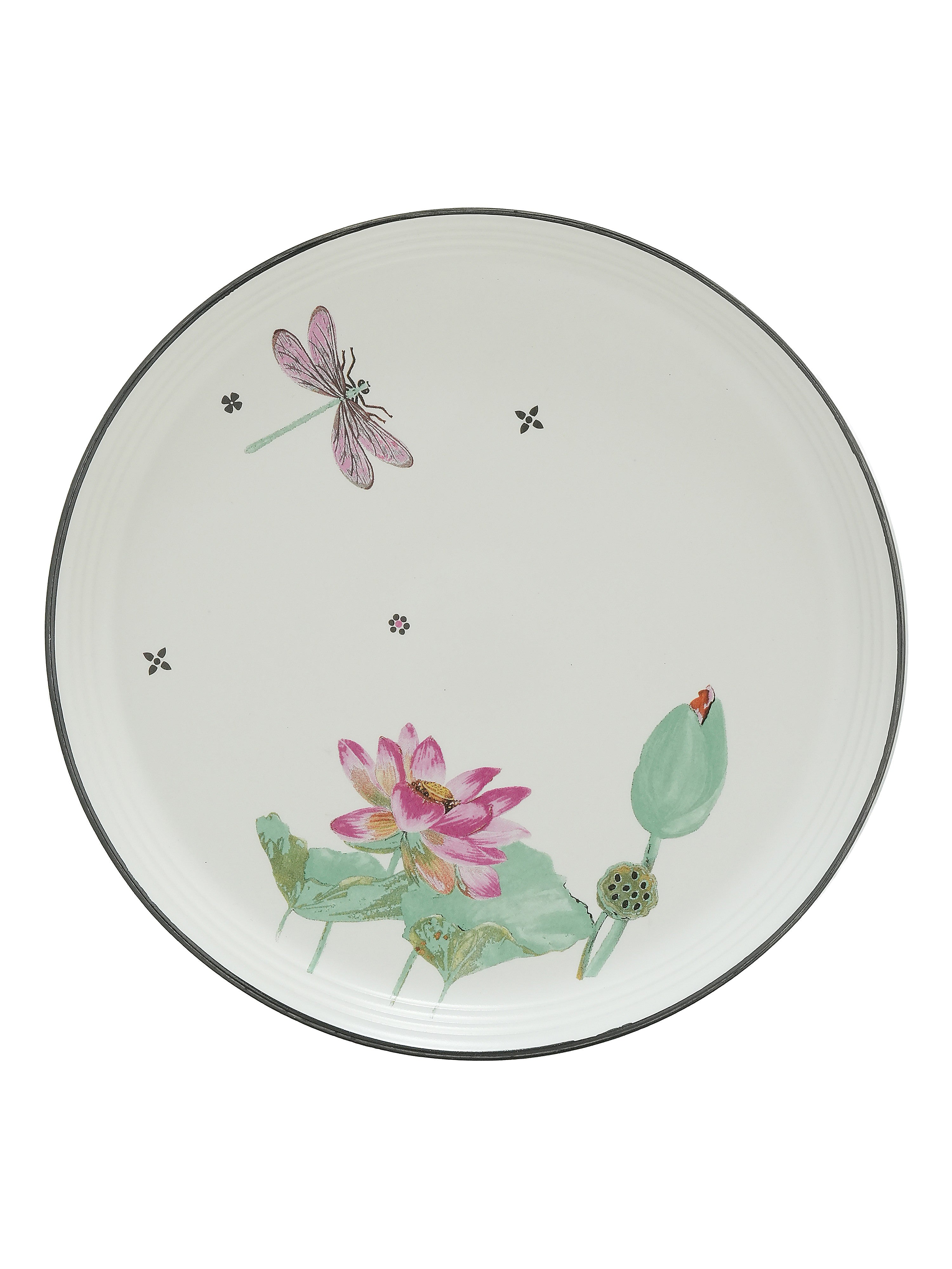 Dragonfly Bloom Porcelain Snack Set (Pack of 5)
