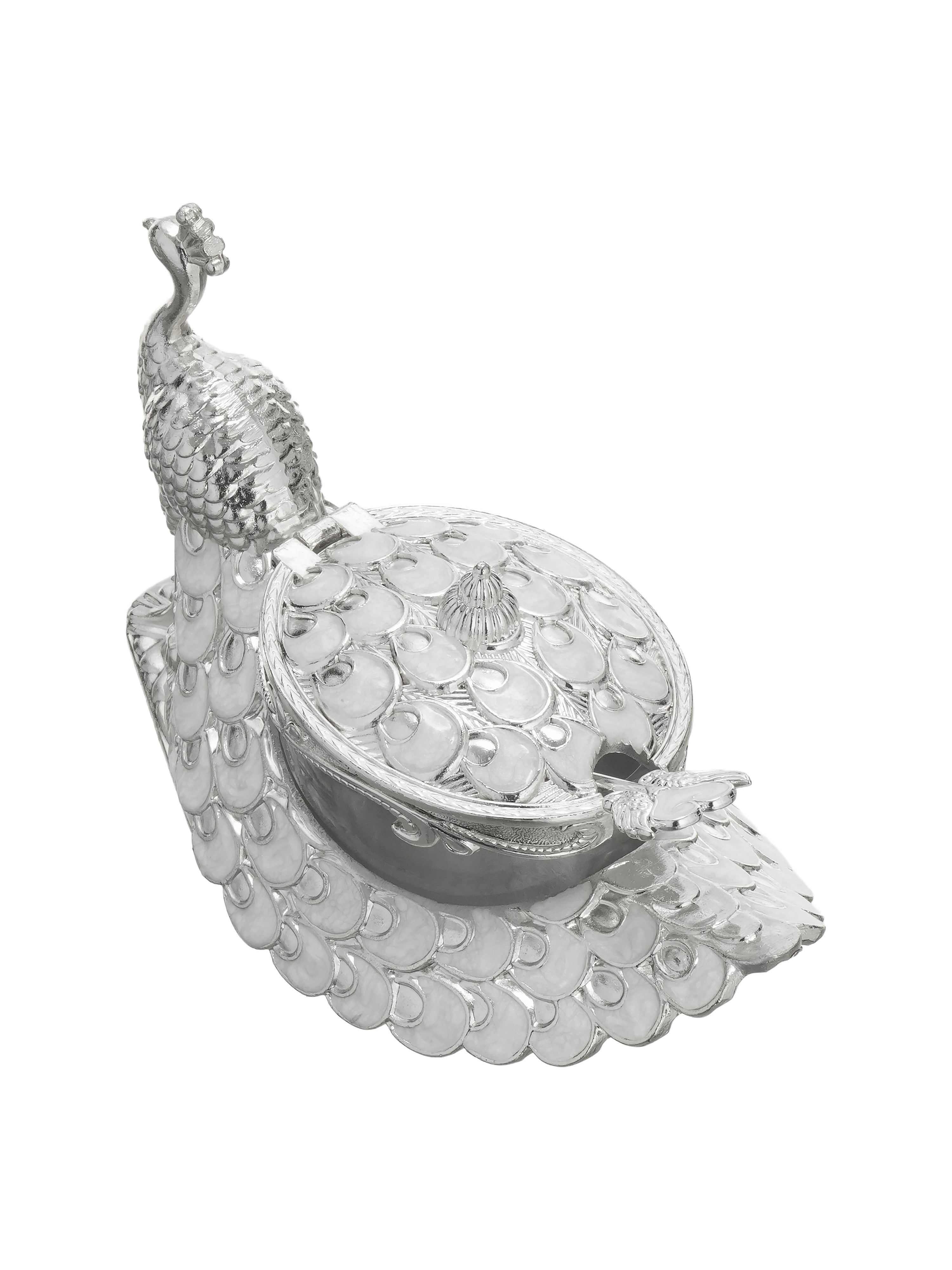 Royal Feather Silver Bowl with Spoon