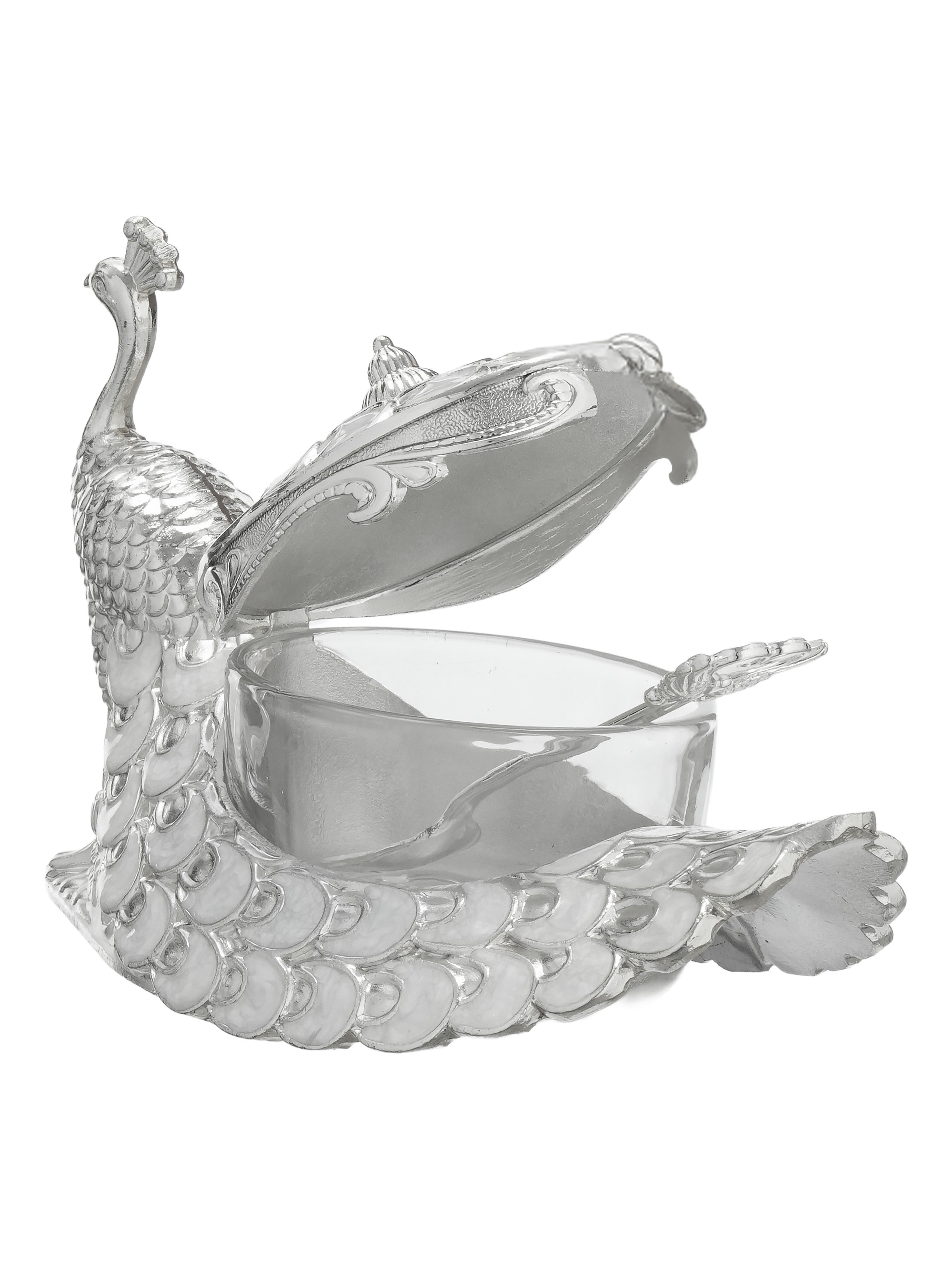 Royal Feather Silver Bowl with Spoon