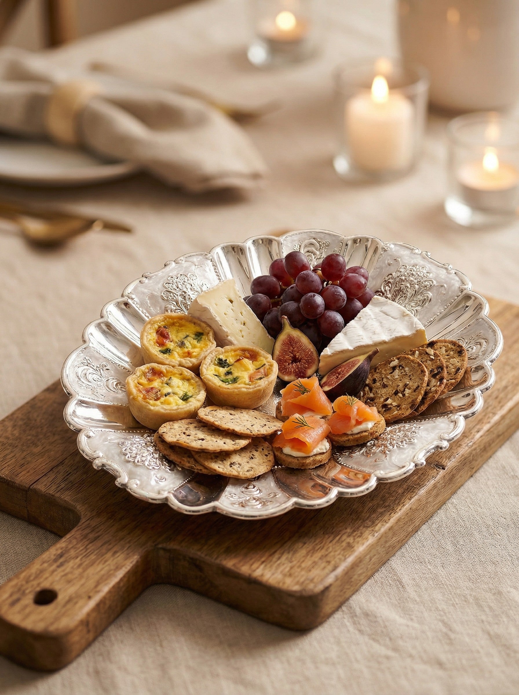 Classic Scalloped Silver Plate