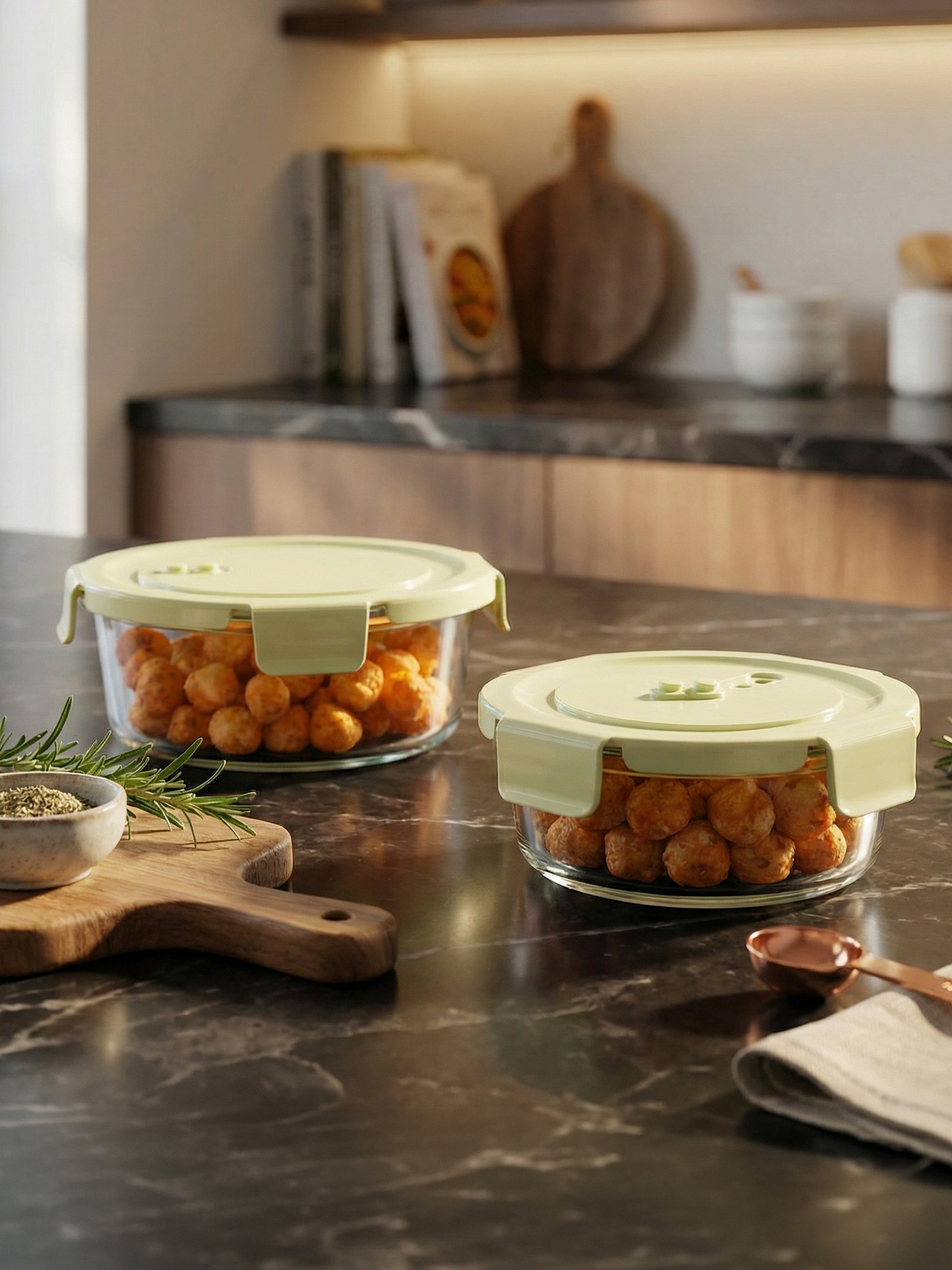 RoundNest Glass Storage Set (Pack of 3)