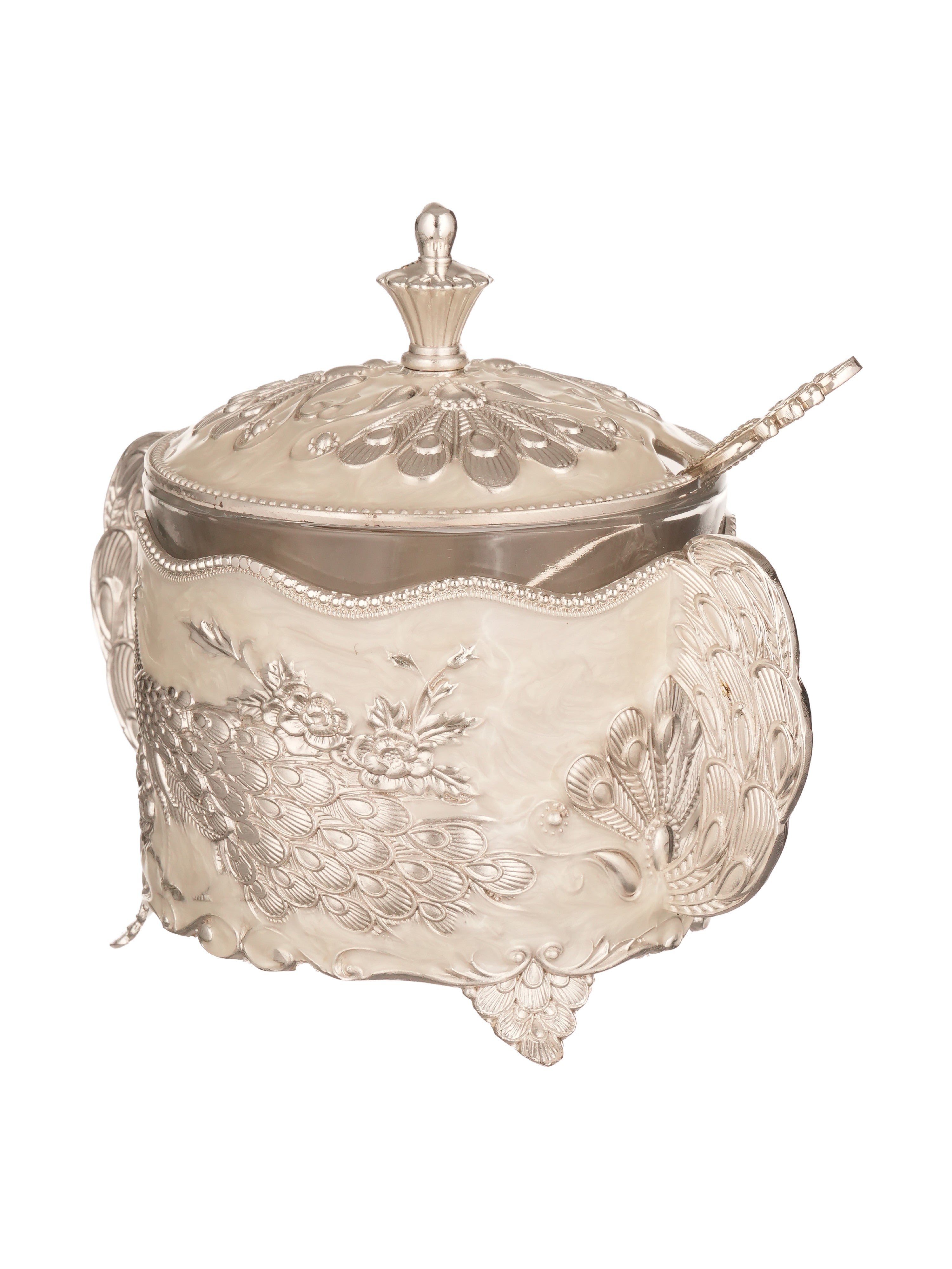Vintage Royale Dry Fruit Bowl with Lid and Spoon