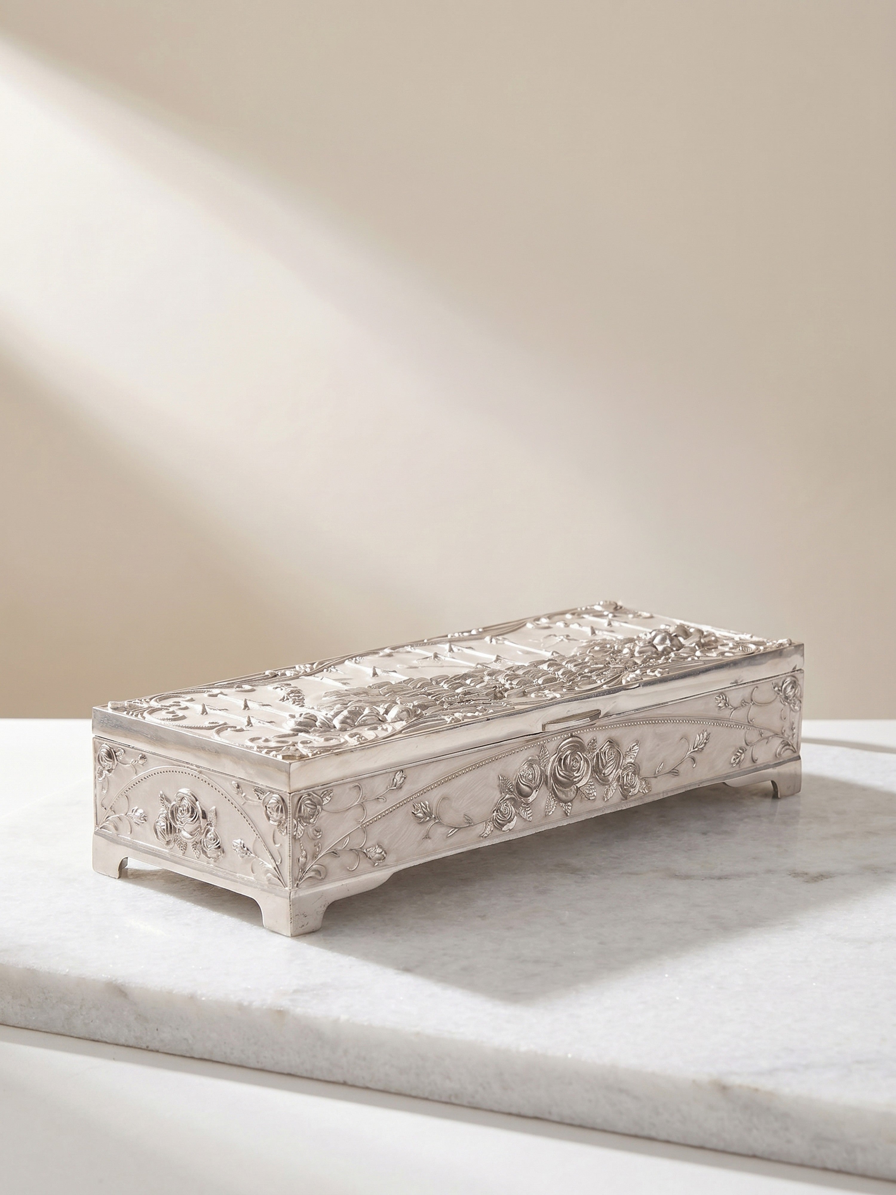 Peacock Royale Dry Fruit Box-White