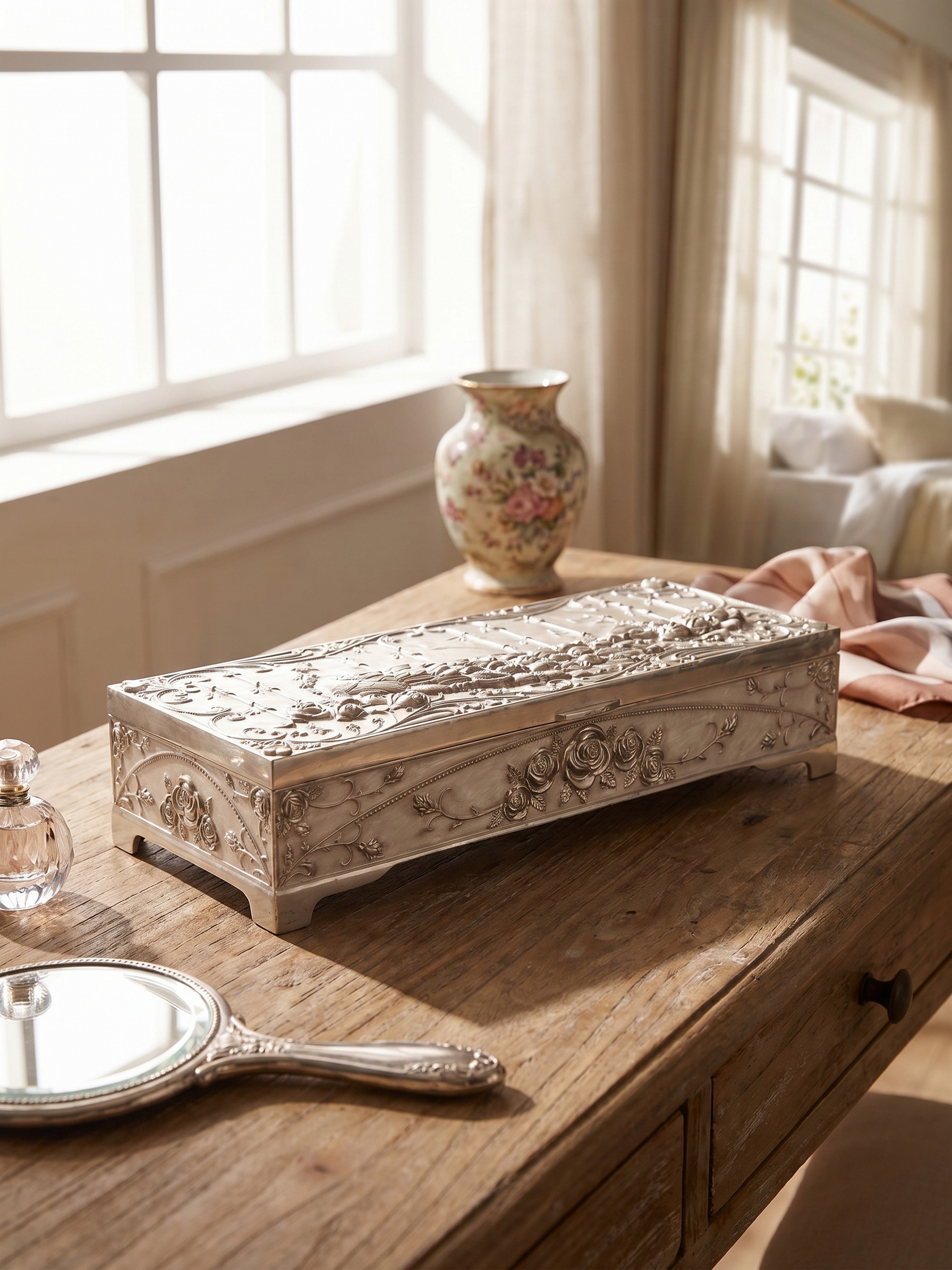 Peacock Royale Dry Fruit Box-White