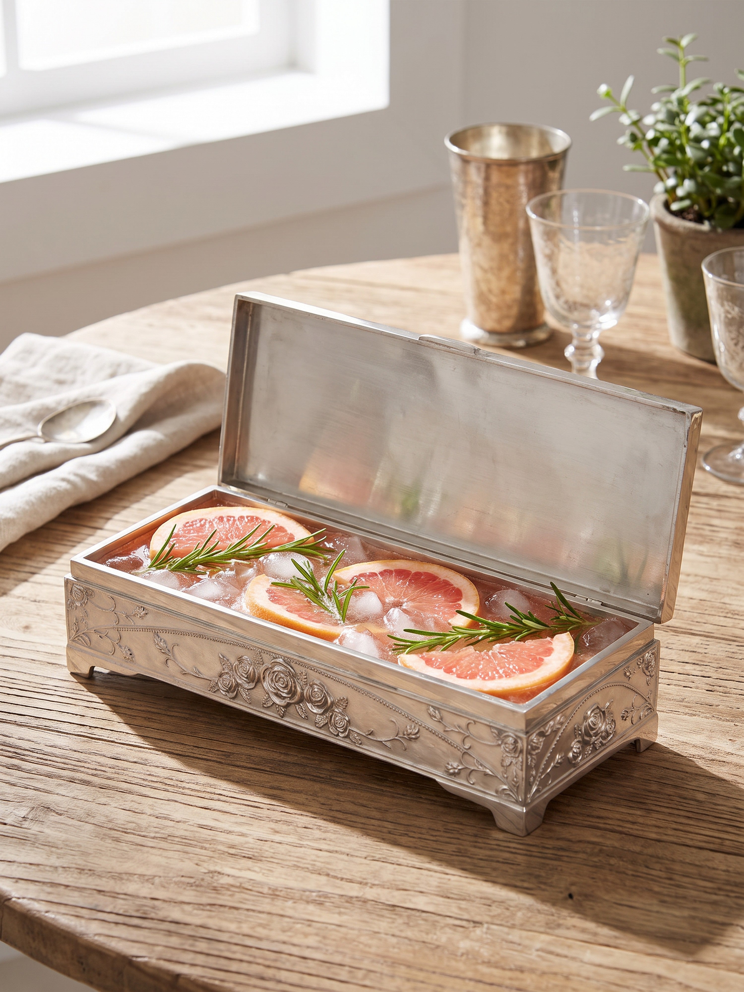 Peacock Royale Dry Fruit Box-White
