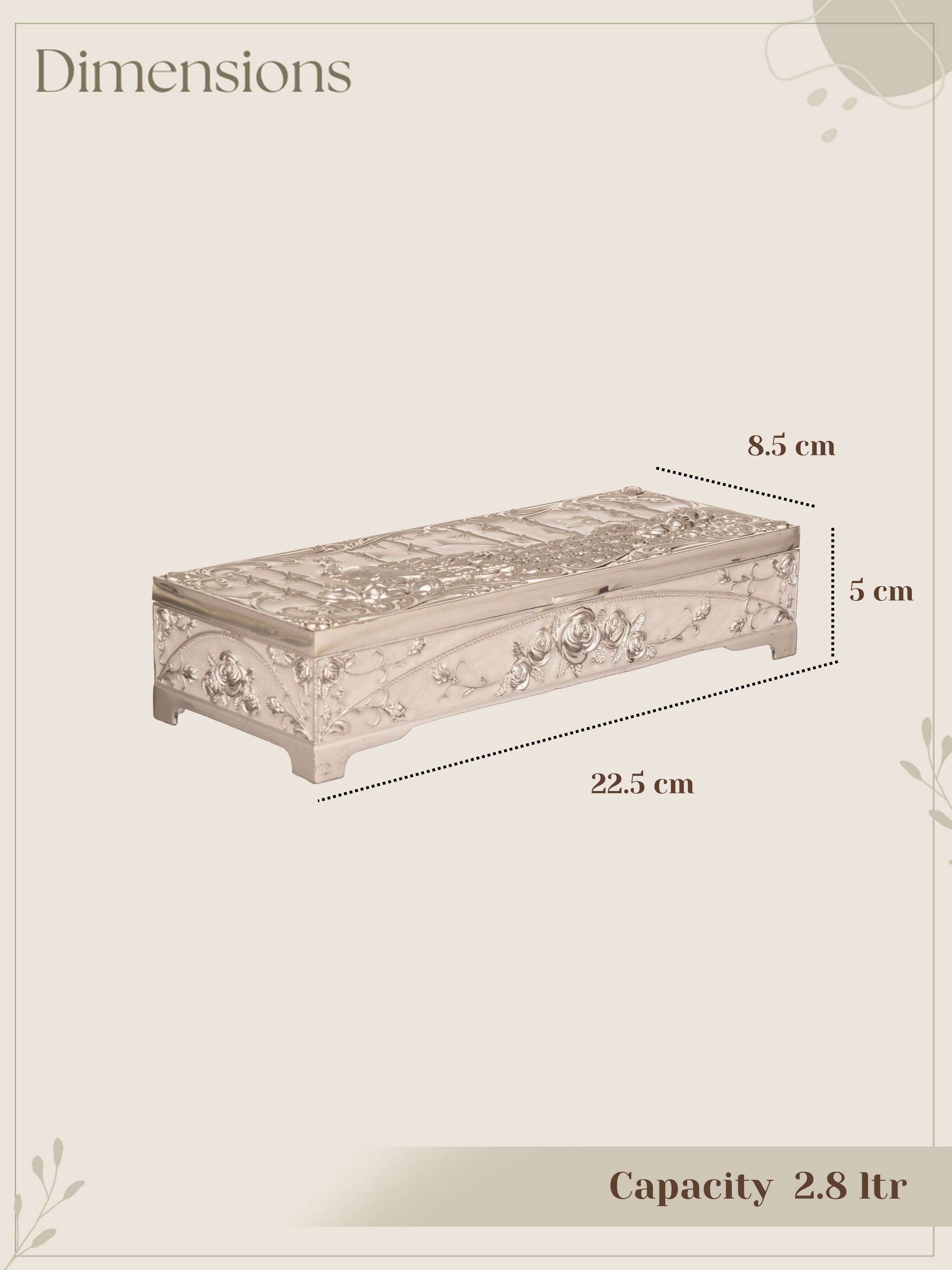 Peacock Royale Dry Fruit Box-White