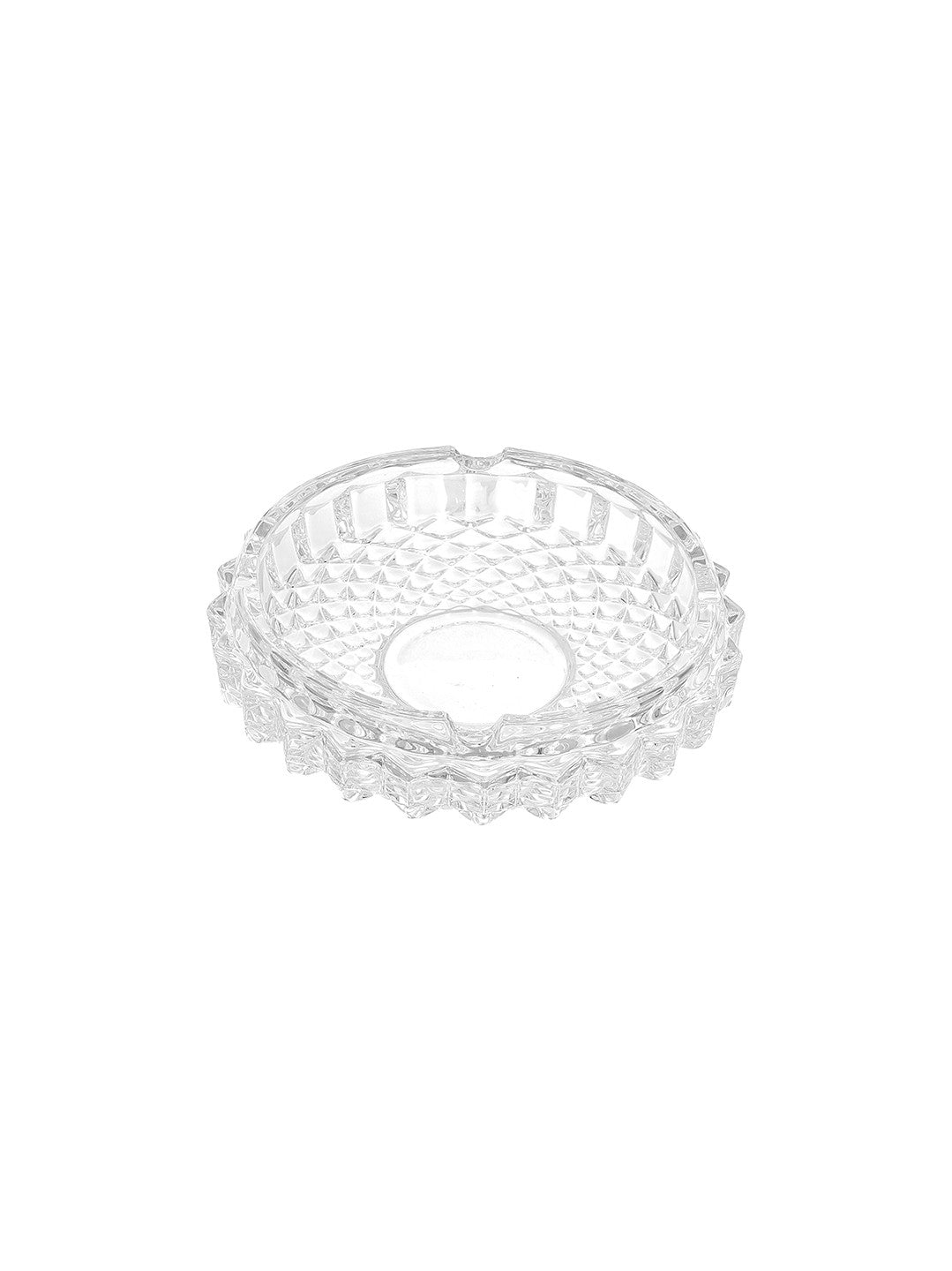 Serene Cut Clear Glass Ashtray