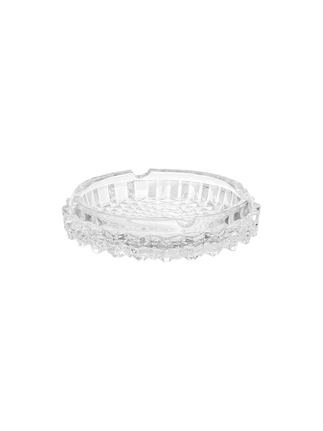 Serene Cut Clear Glass Ashtray