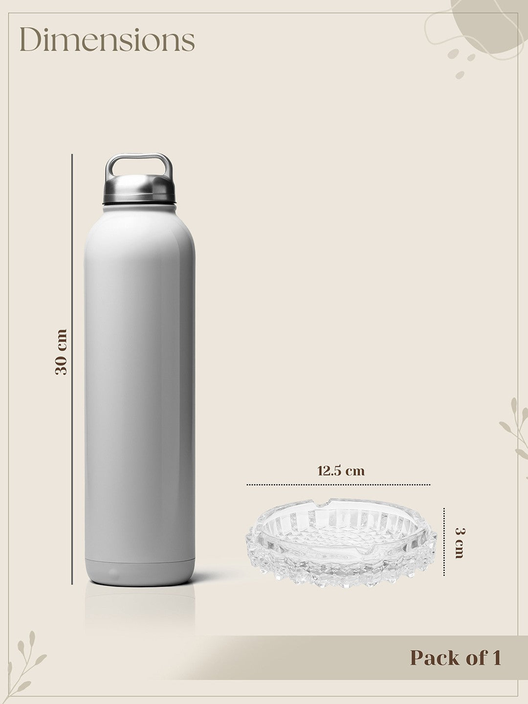 Serene Cut Clear Glass Ashtray