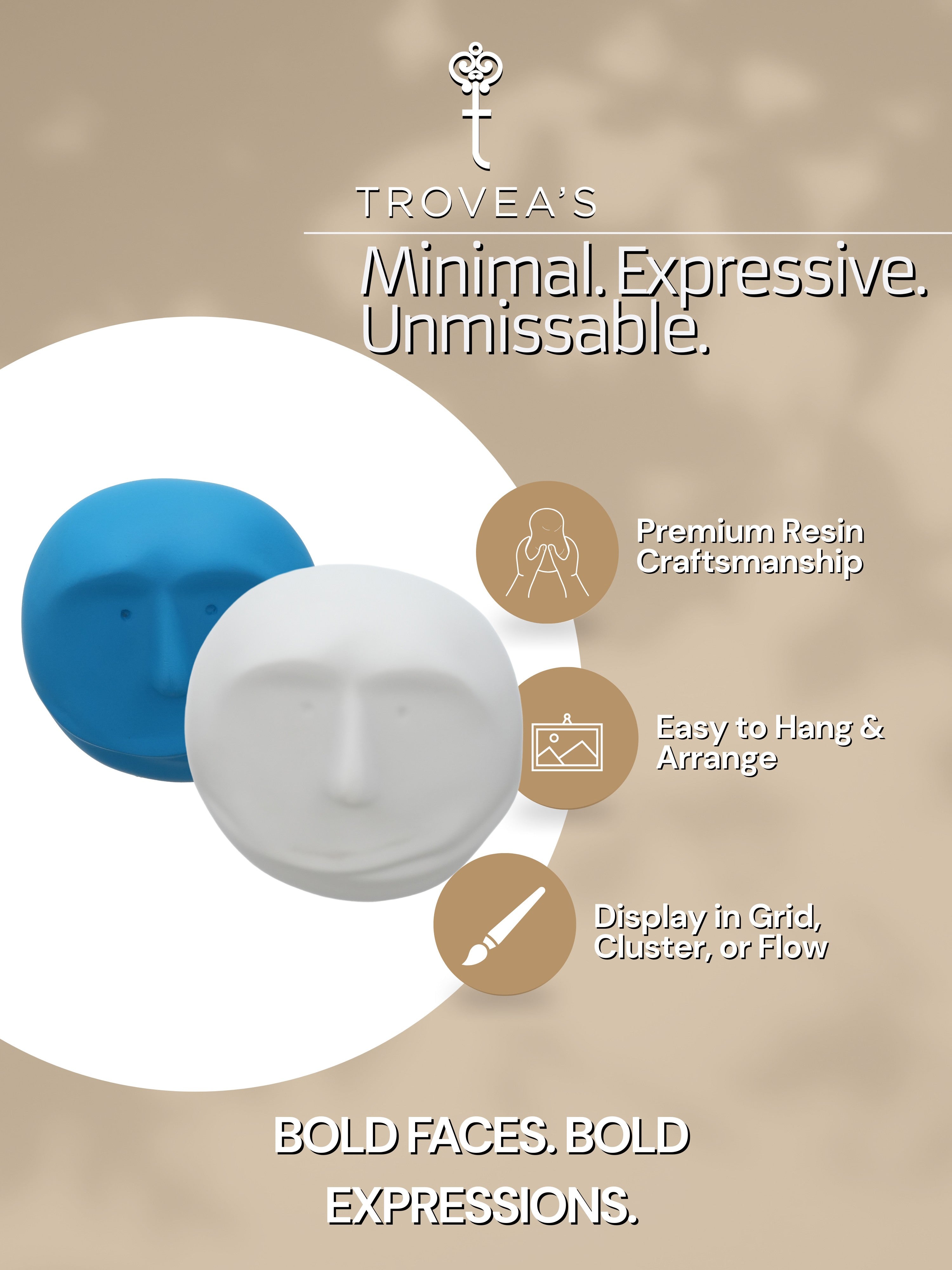 MonoMuse Wall Decor (Pack of 4)