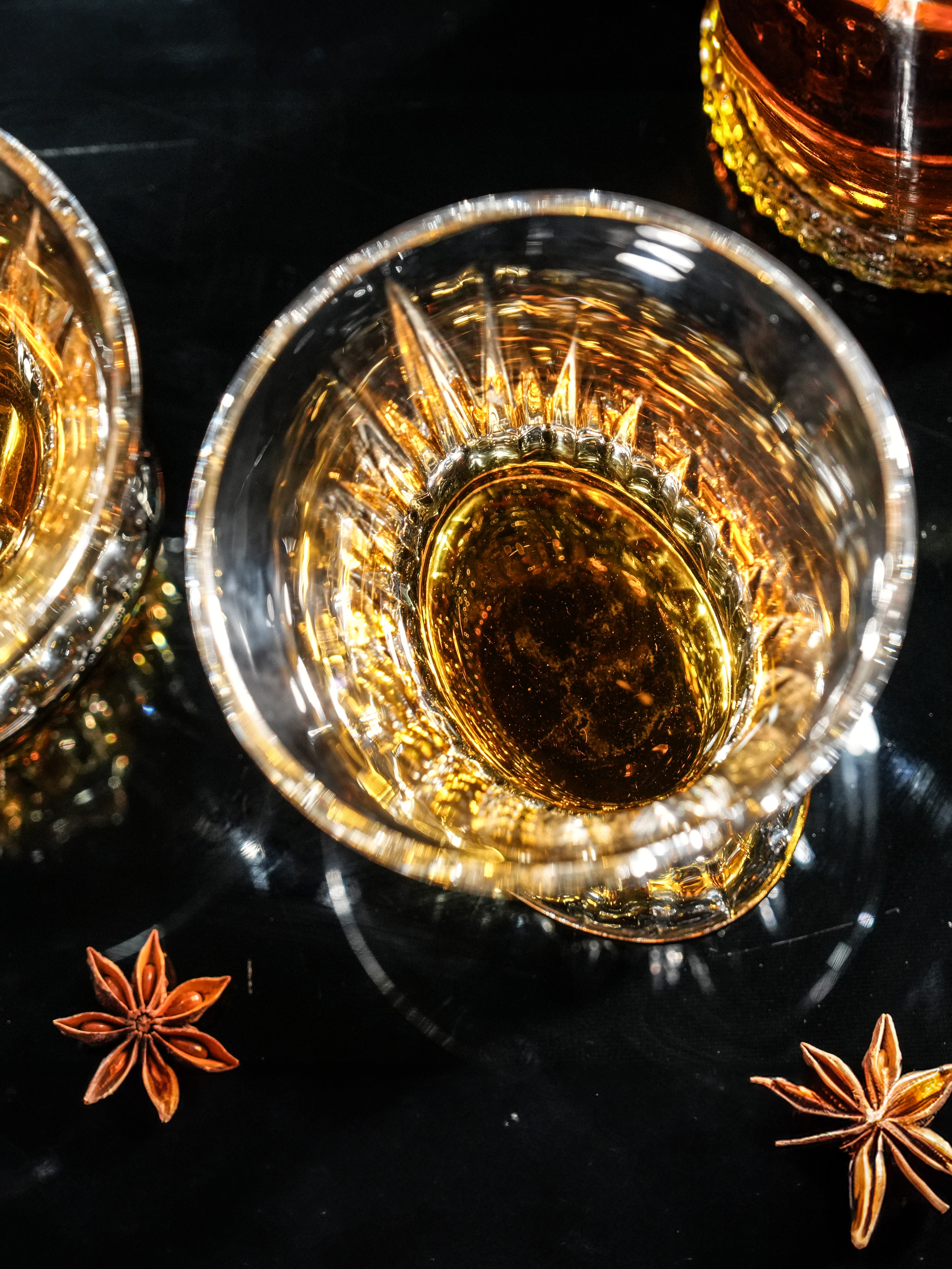 SANDTIMER CRYSTAL WHISKEY GLASS