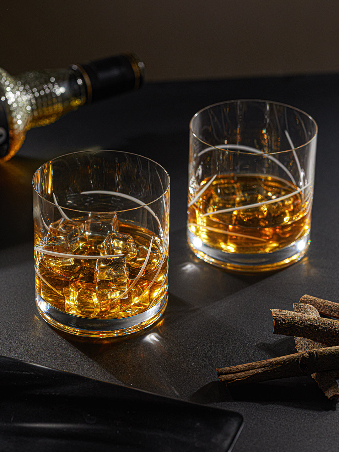 Abstract Gleam Whiskey Glass