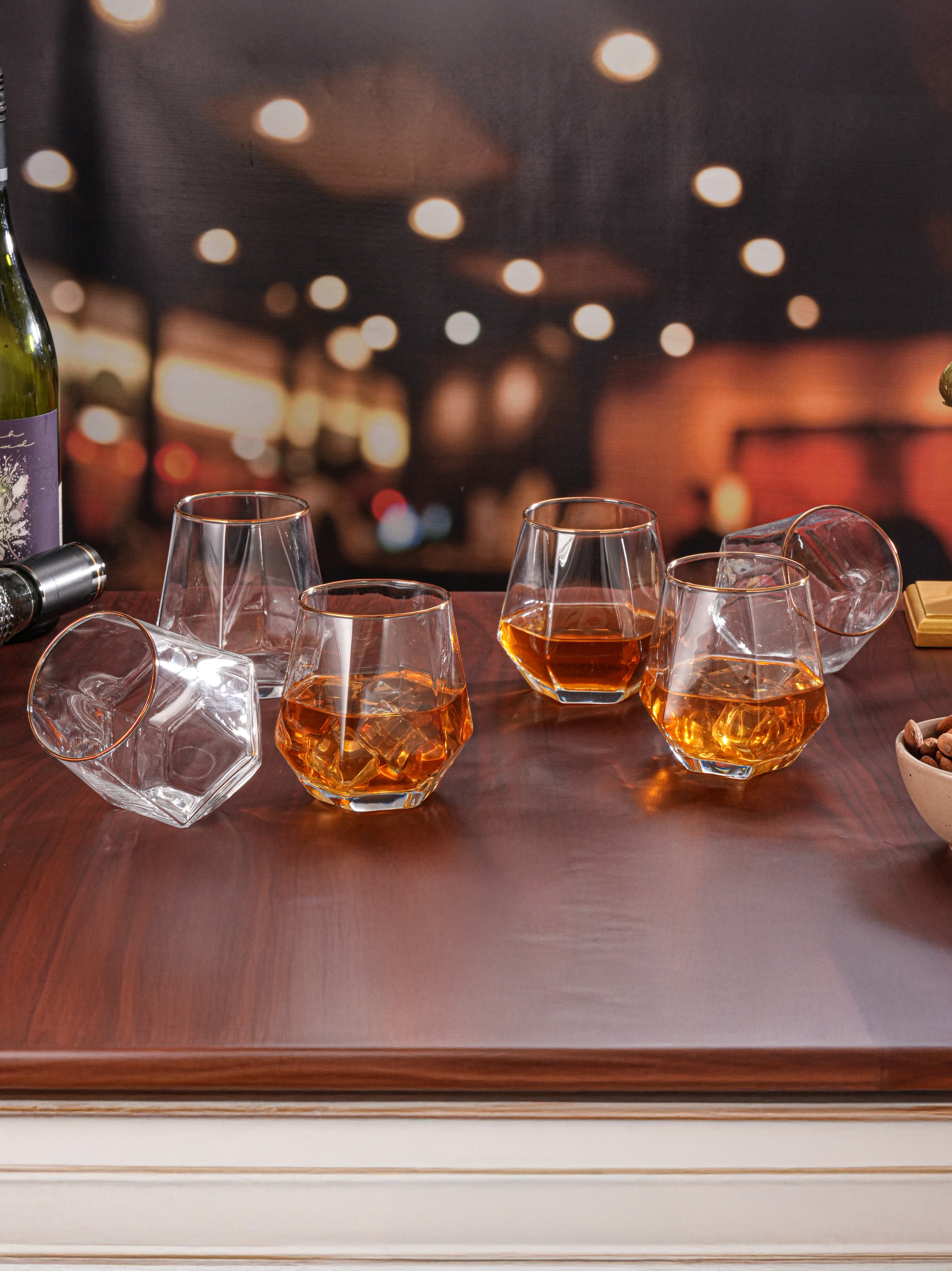 GoldenShard Whiskey Glass-Pack of 6