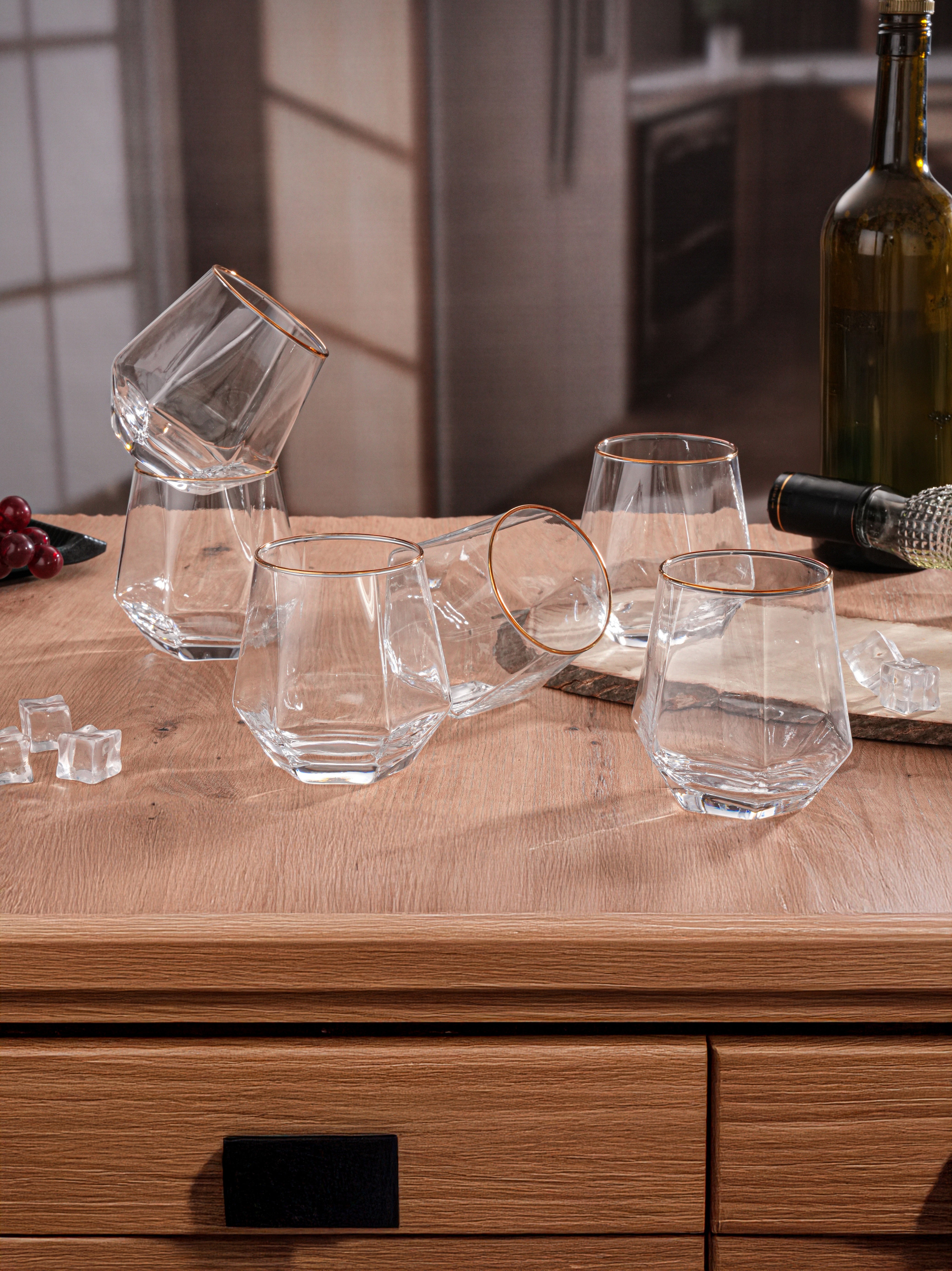 GoldenShard Whiskey Glass-Pack of 6