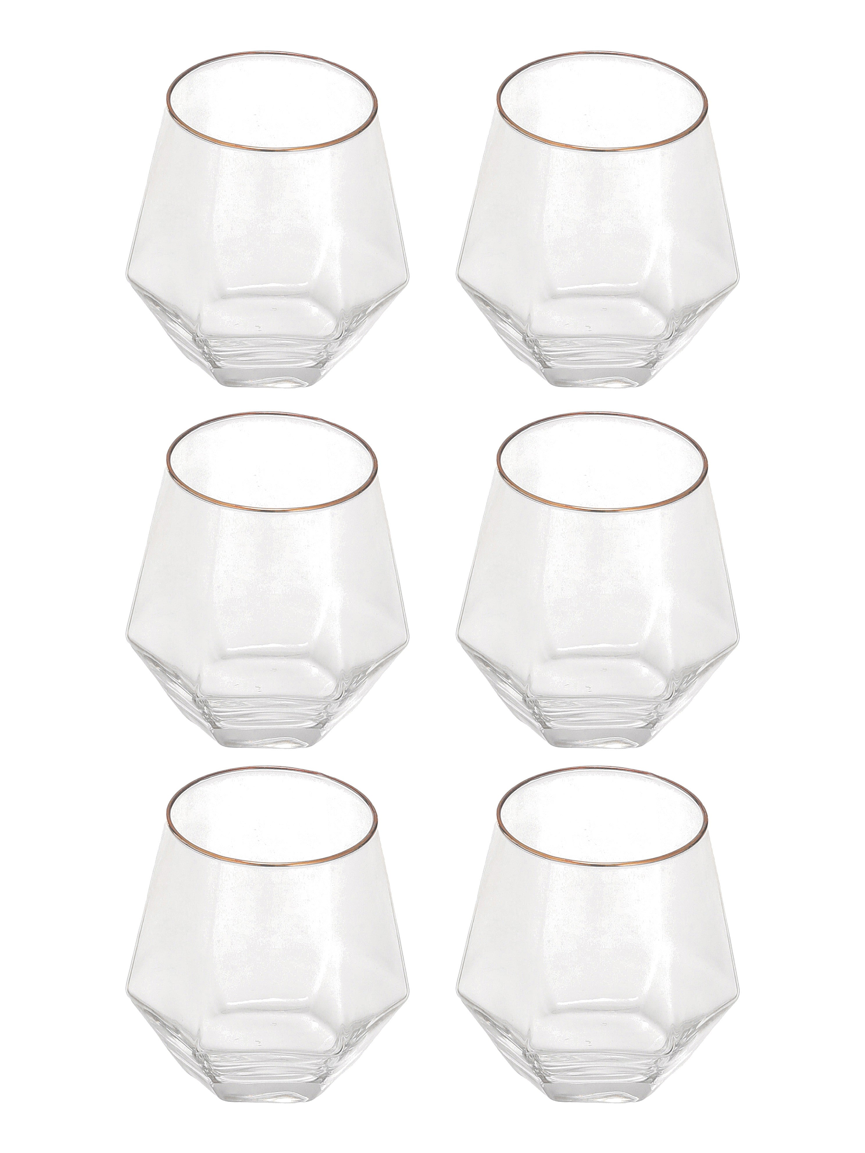 GoldenShard Whiskey Glass-Pack of 6
