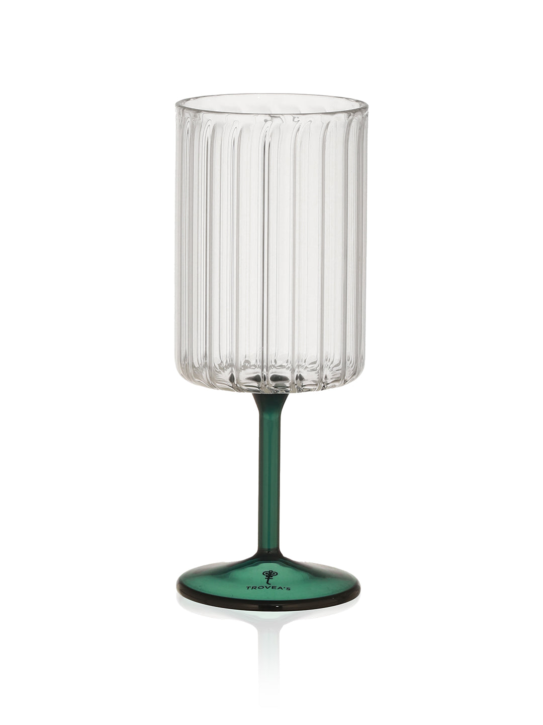 Teal Ripple Wine Glass