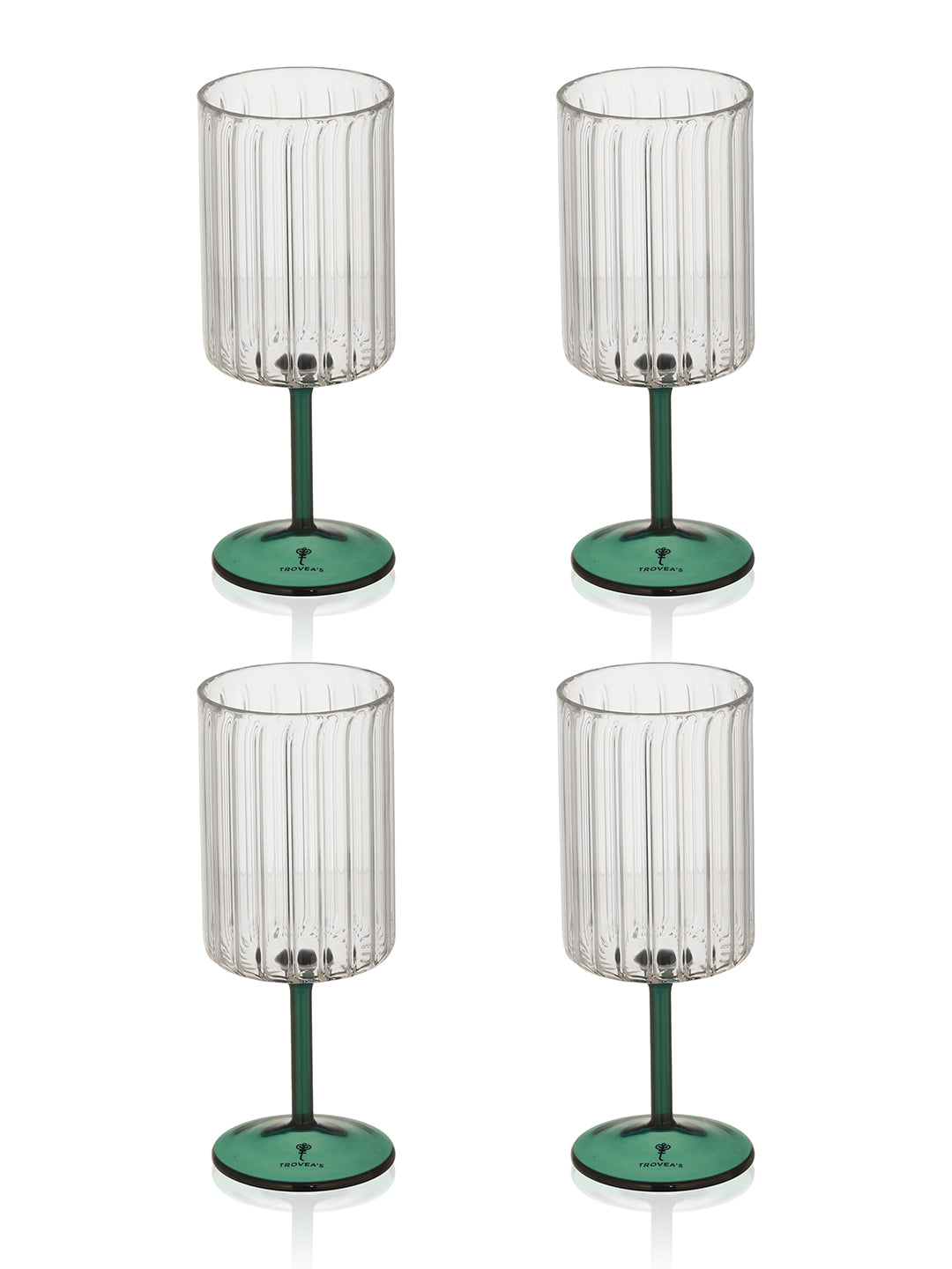 Teal Ripple Wine Glass