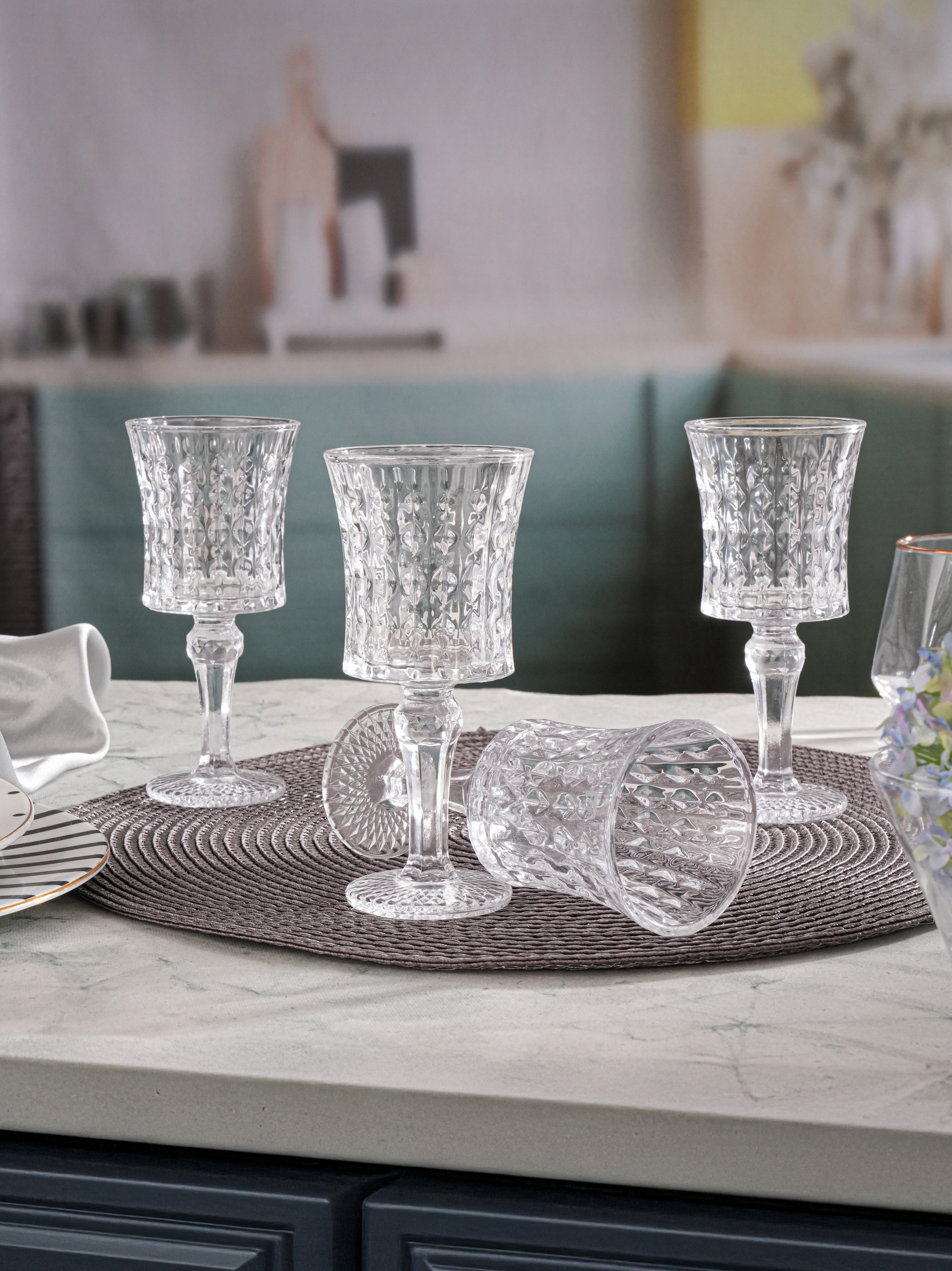 TwilightCut Wine Glass- Pack of 4