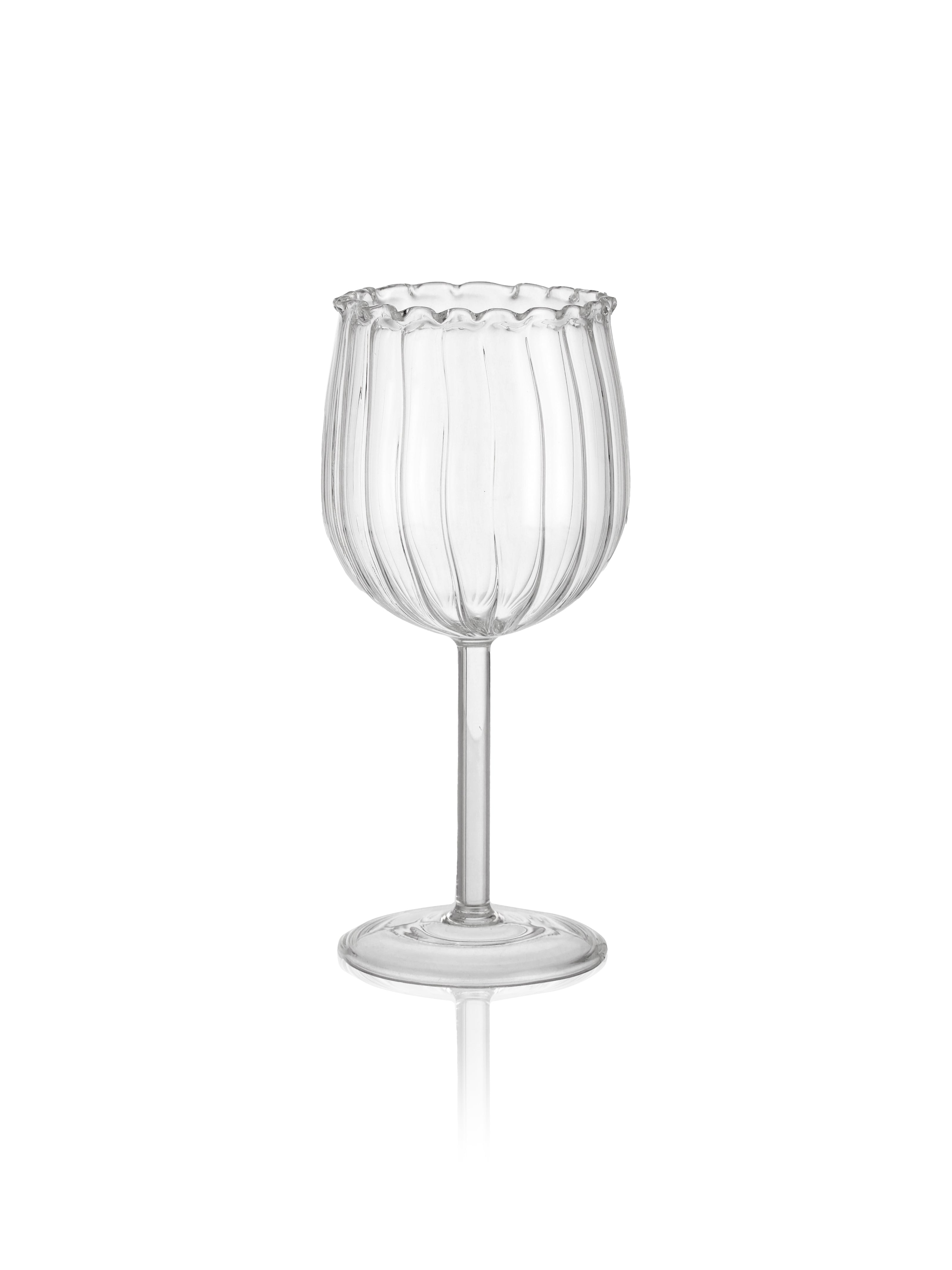 Rose shape Red Wine Glass, Set of 4, 270 ML