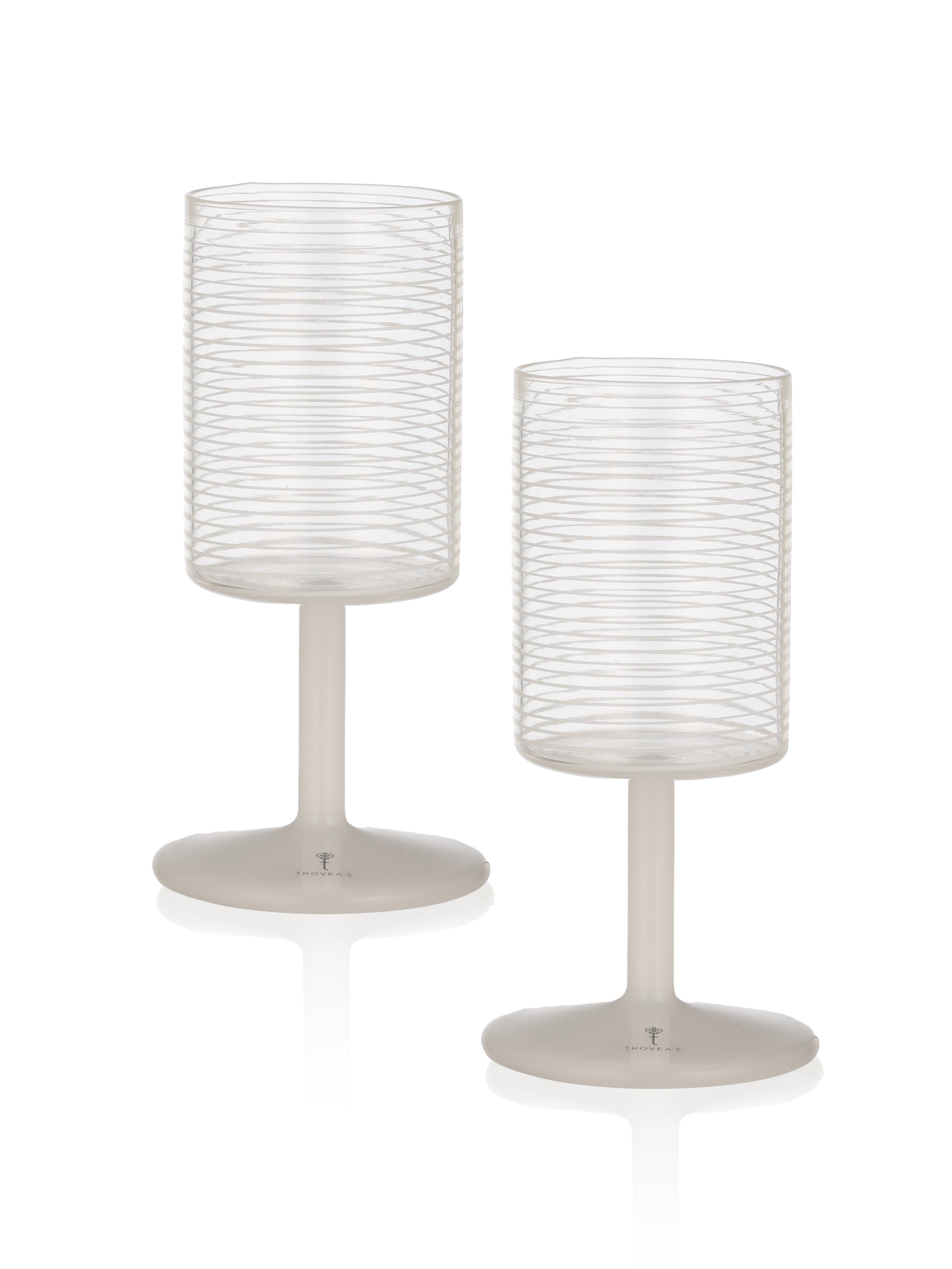 String Liner Wine Glass with White Stem