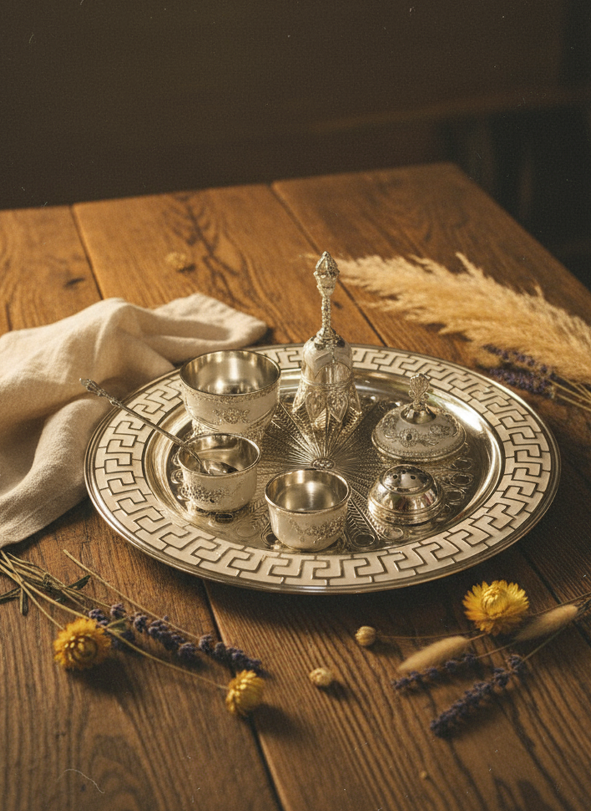 Anantya Enamel Pooja Set - ASSORTED Colour