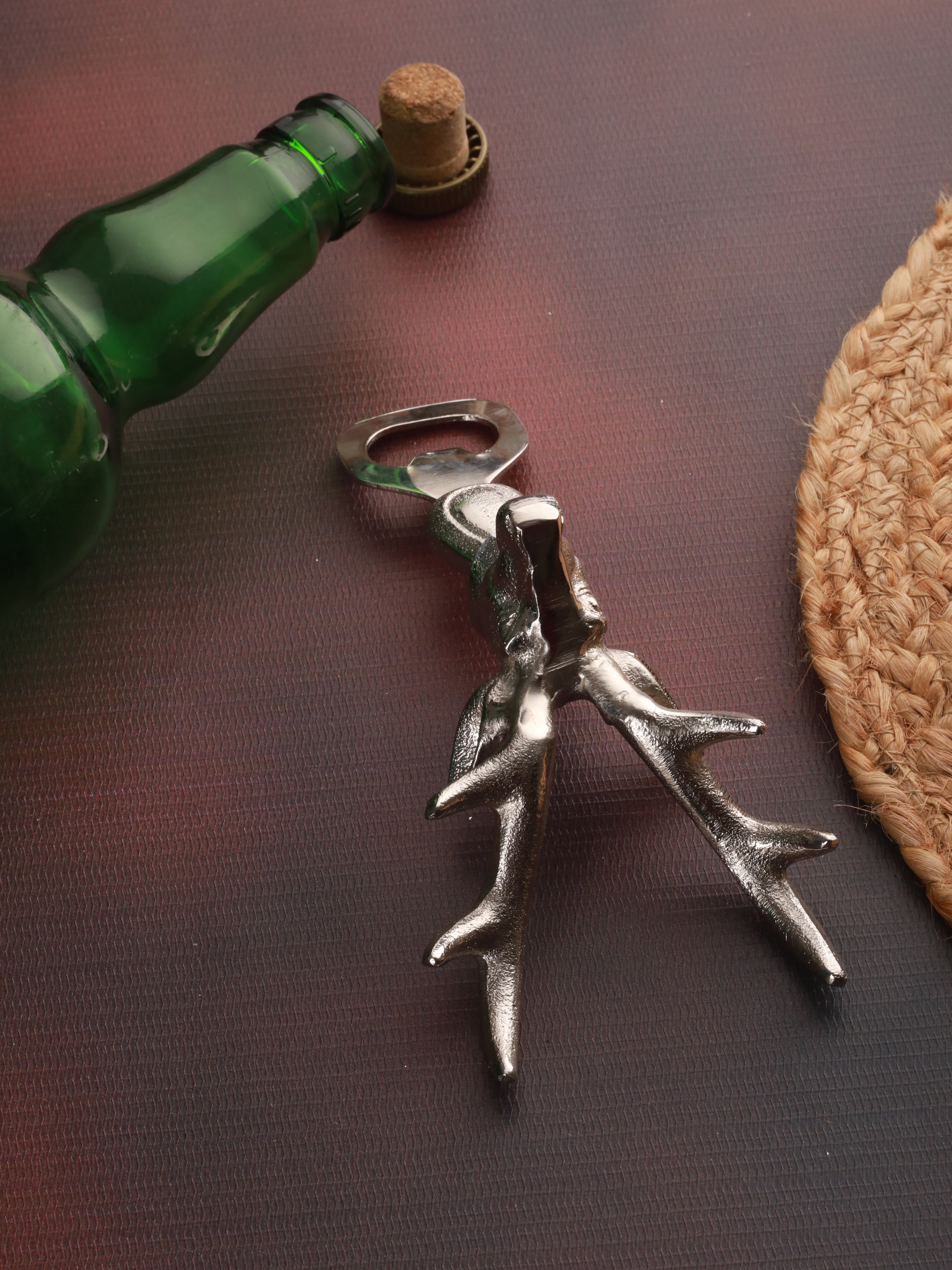 Silver Stag Elegance: Premium Deer Bottle Opener