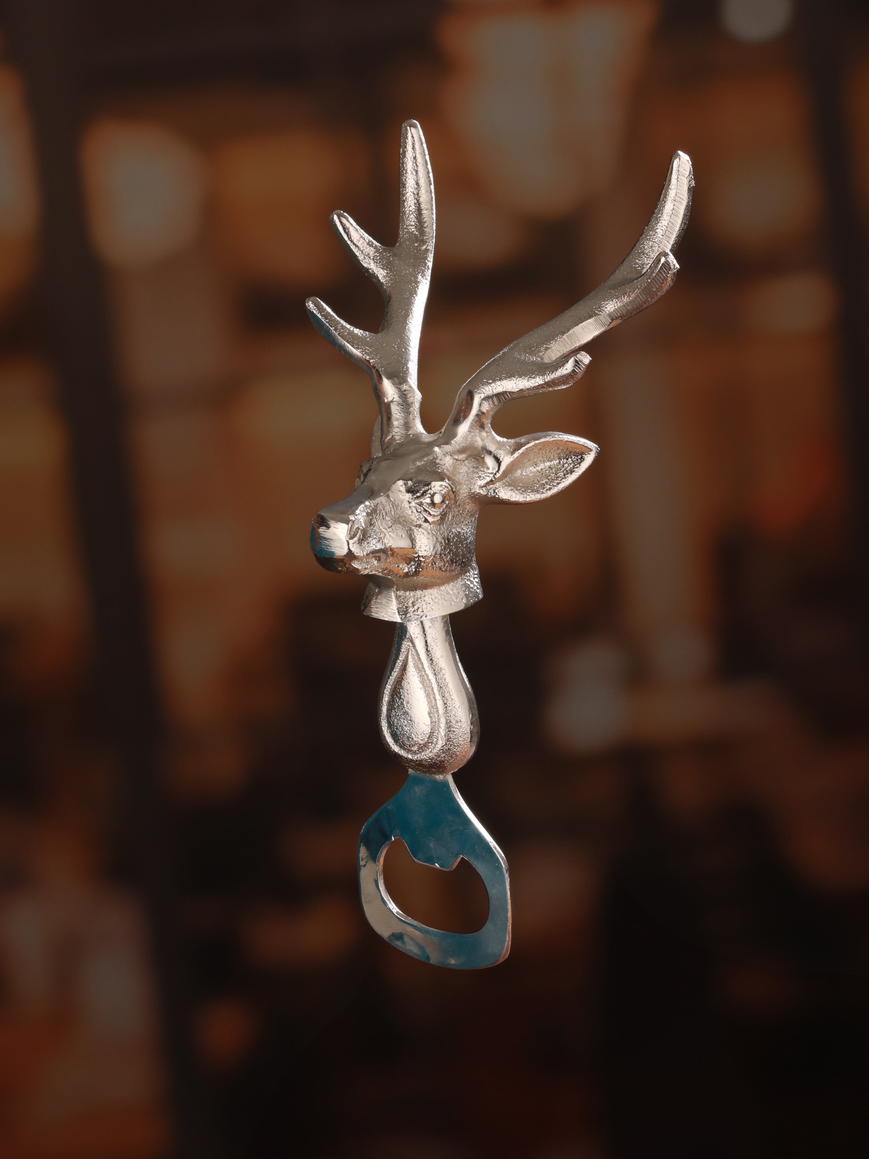 Silver Stag Elegance: Premium Deer Bottle Opener