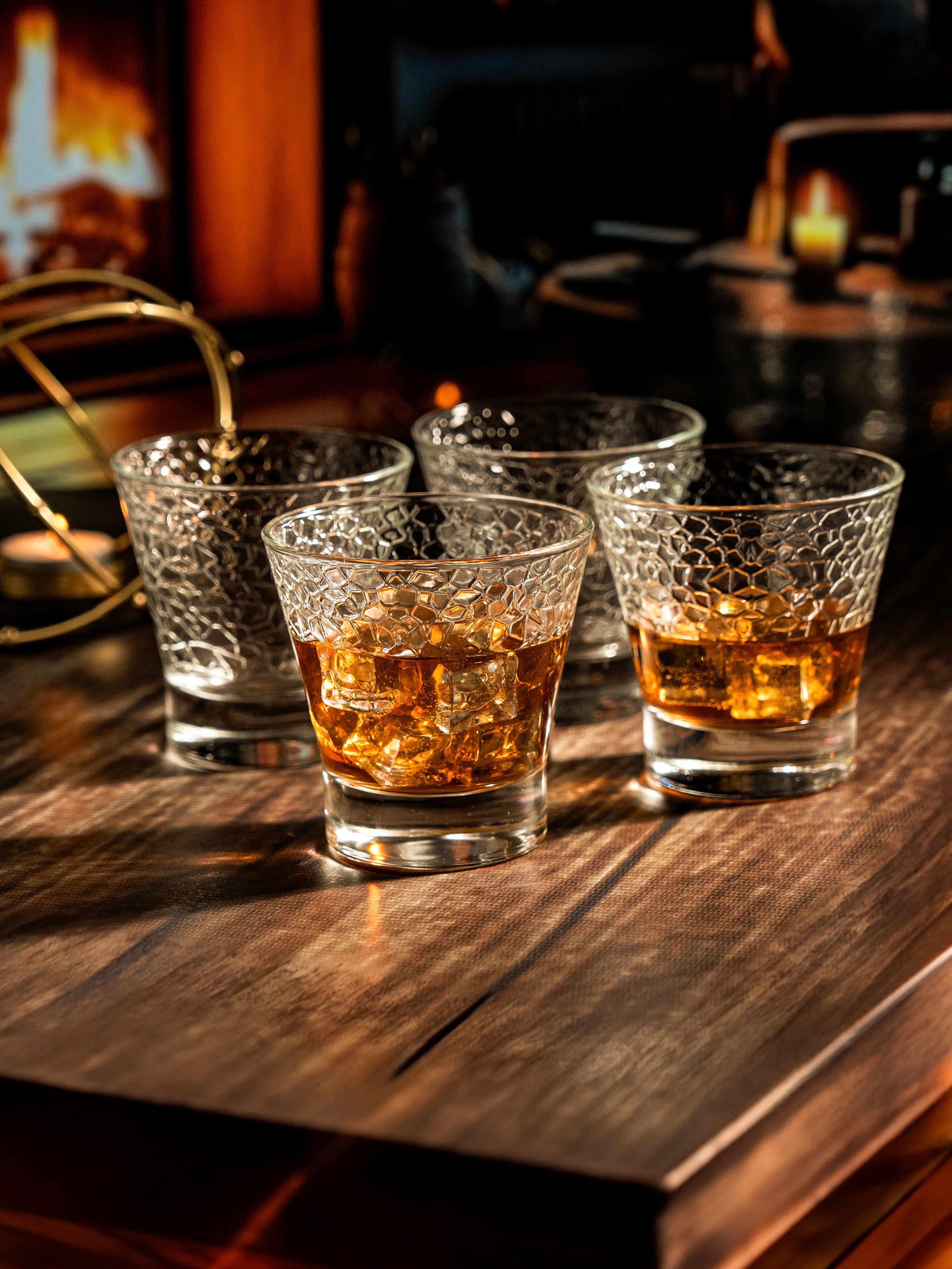 CRACKLE STONE WHISKEY TUMBLER