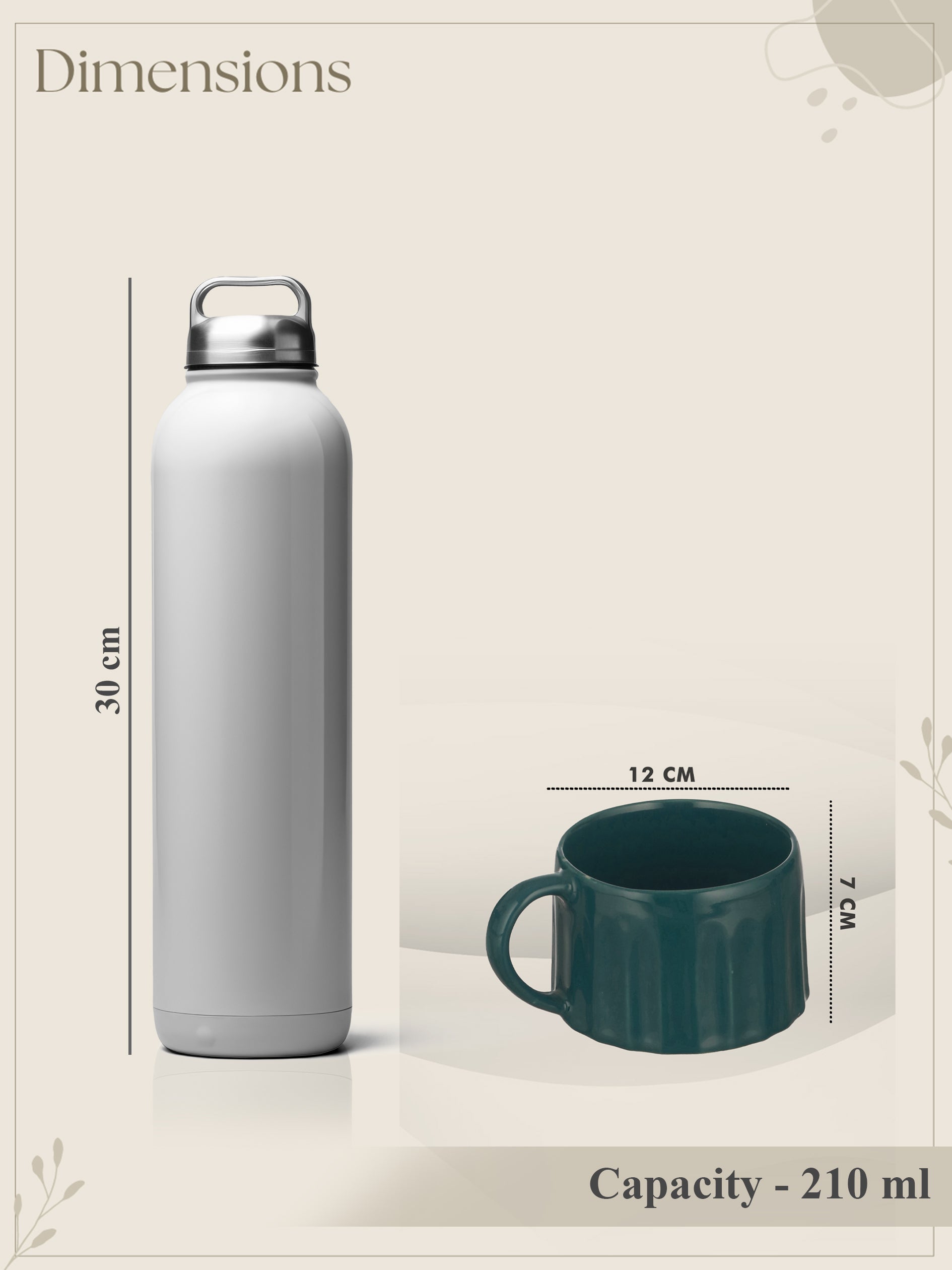 Ceramic Castleton Green Tea Cups (Pack of 4)