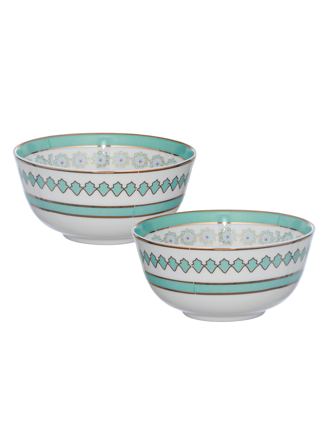 Seaside Bloom 24K Gold Plated Bowls and Tray Set