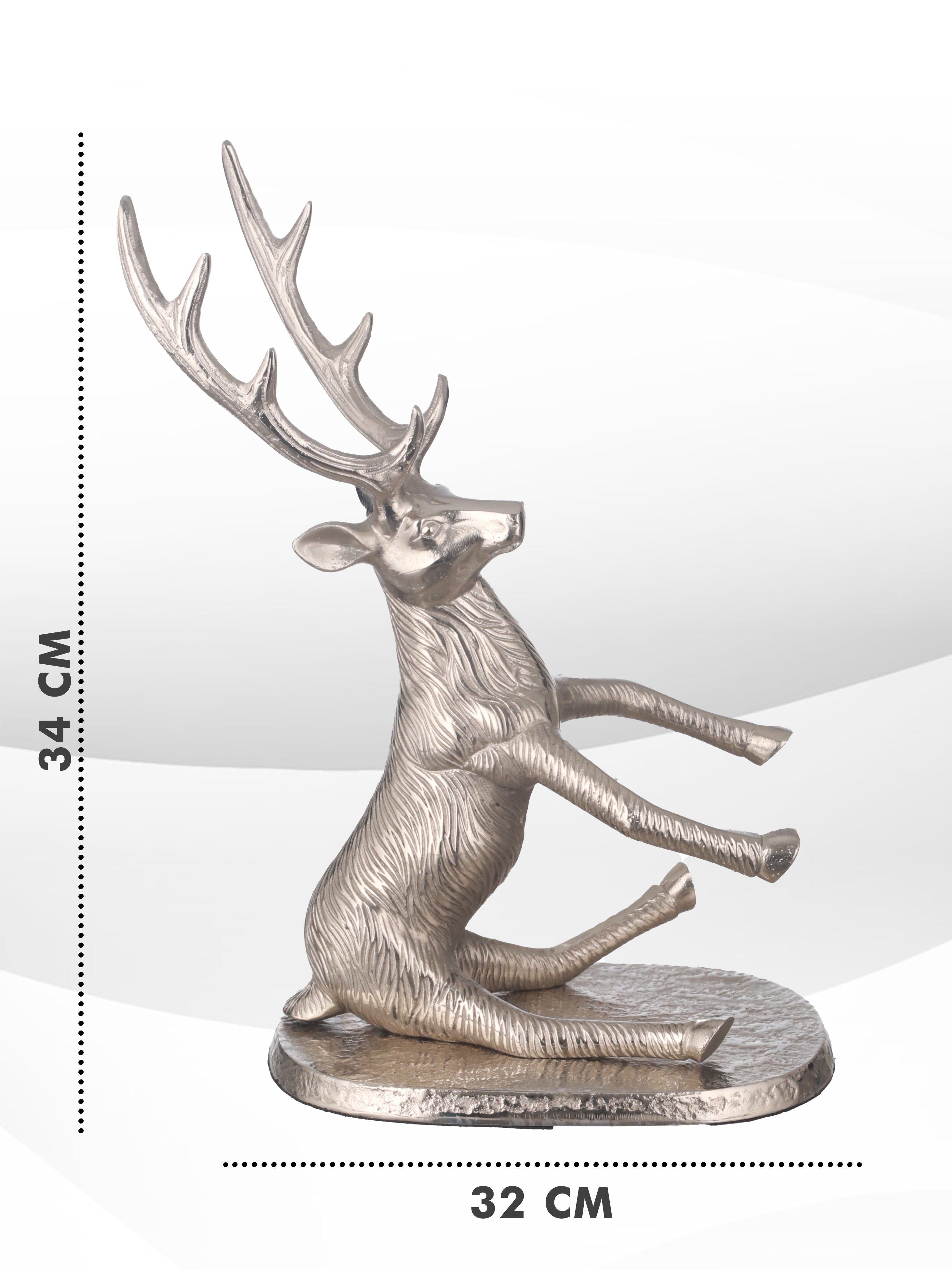 SILVER DEER WINE BOTTLE HOLDER - I