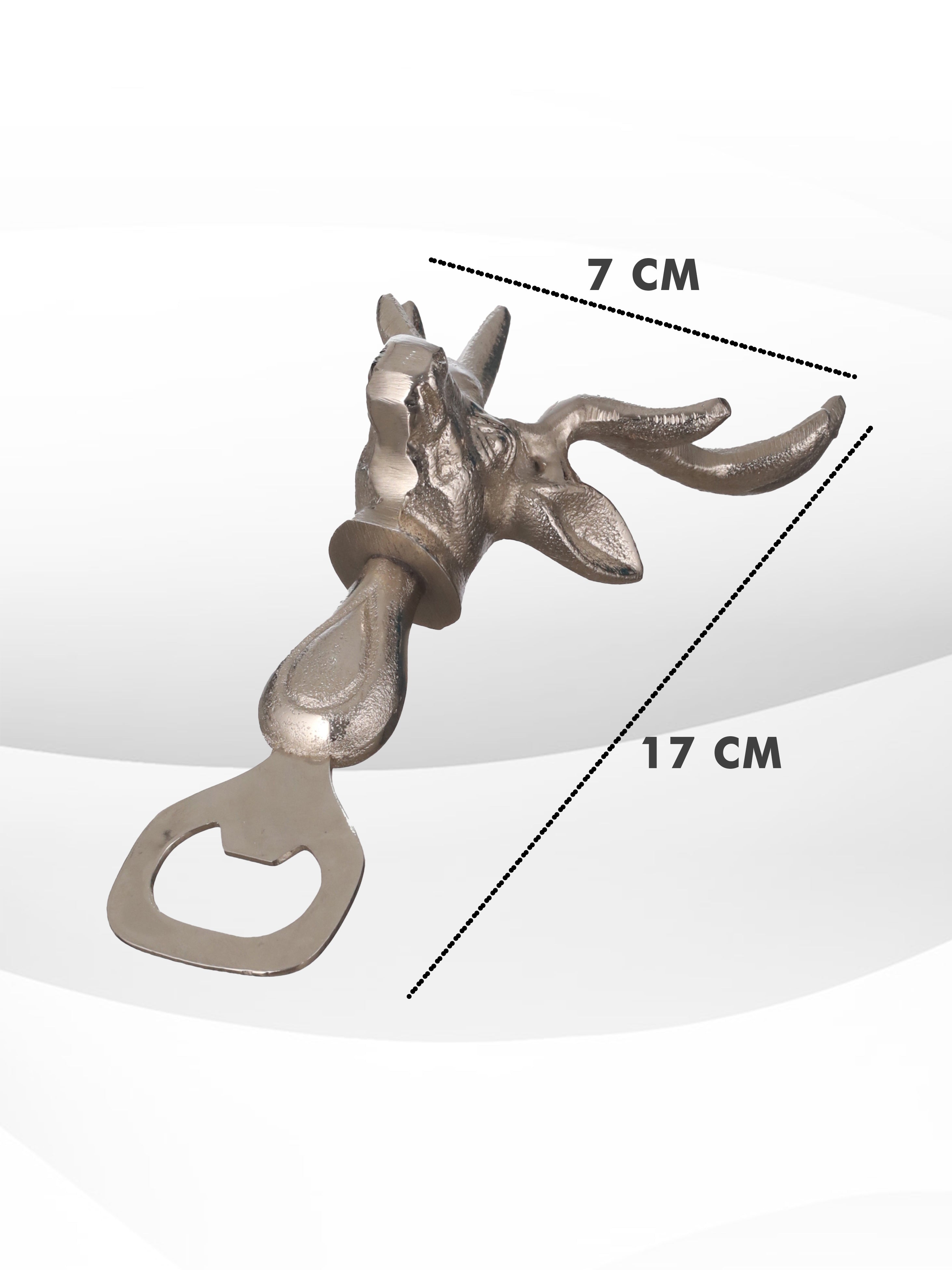Silver Stag Elegance: Premium Deer Bottle Opener