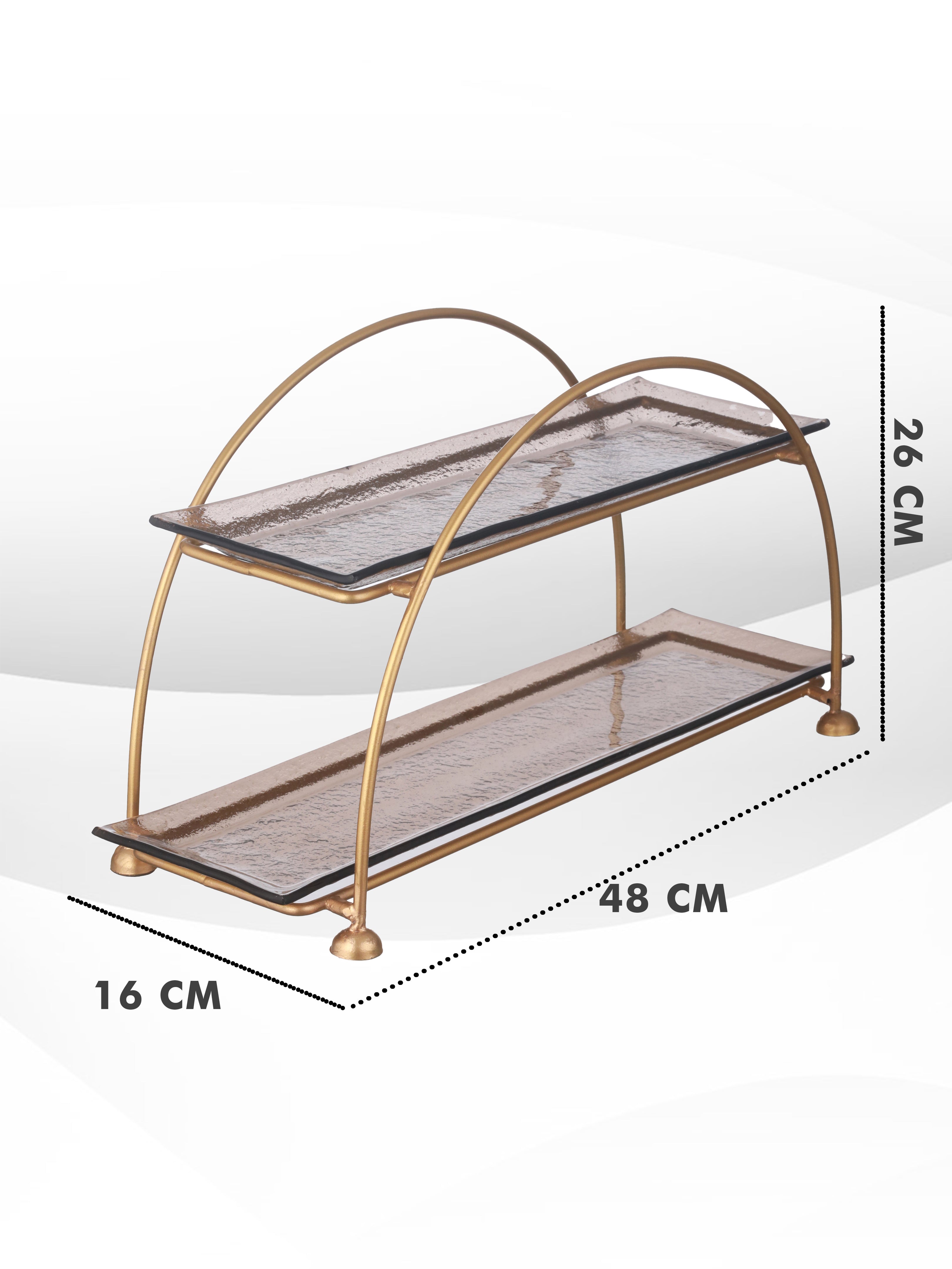 GOLDEN BRIDGE DOUBLE DECKER PLATTER