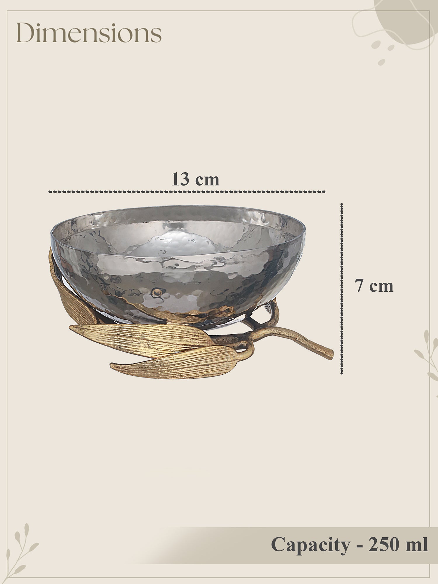 Leaf Charm Bowl (Pack Of 2)