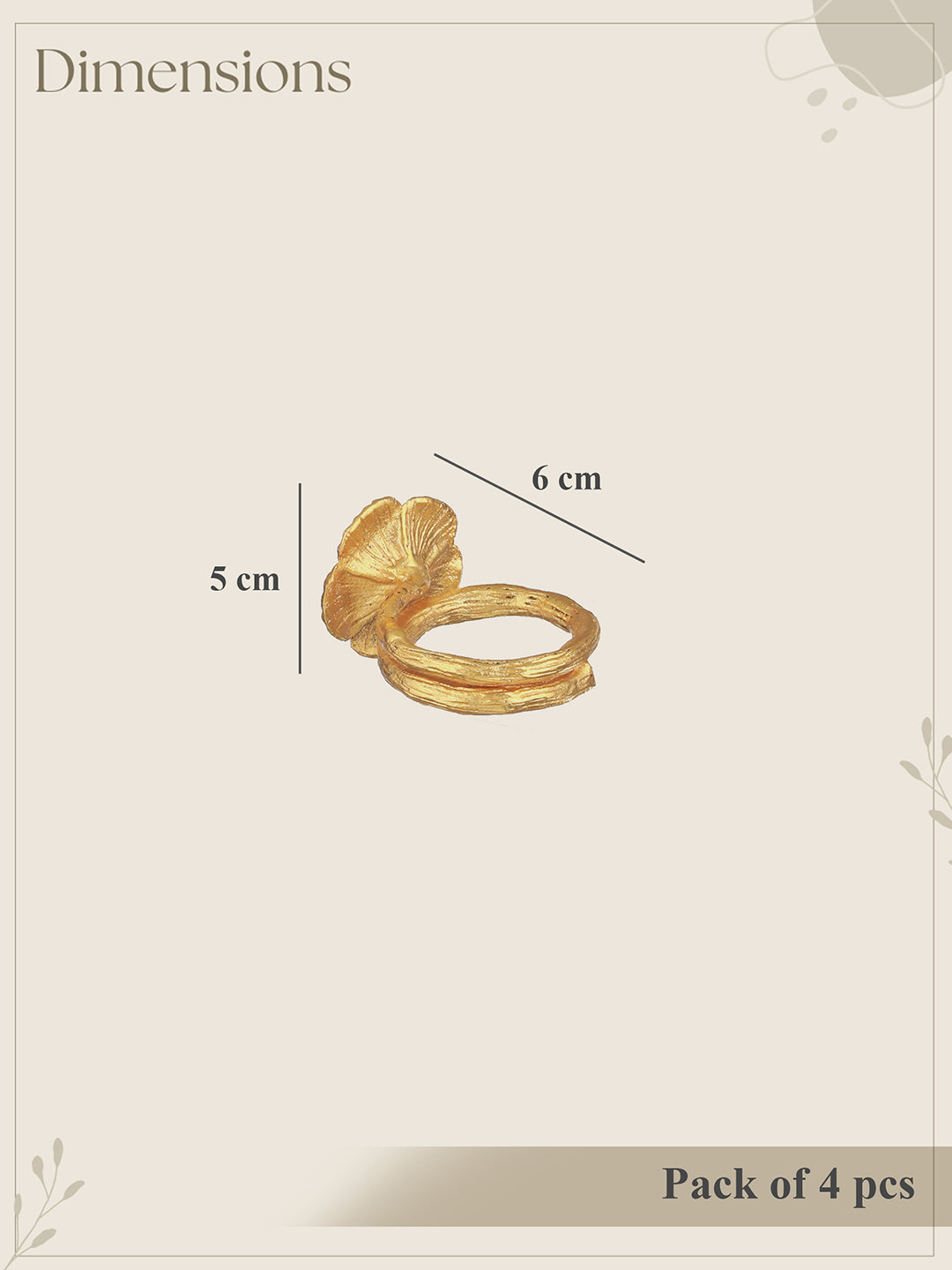 PetalGrace Napkin Rings (Set Of 4)