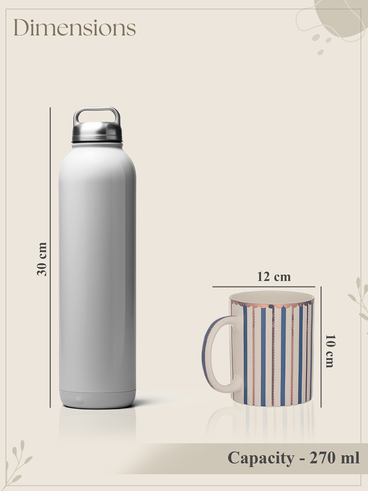 Blue Bliss Tea & Coffee Mugs (Pack of 2)