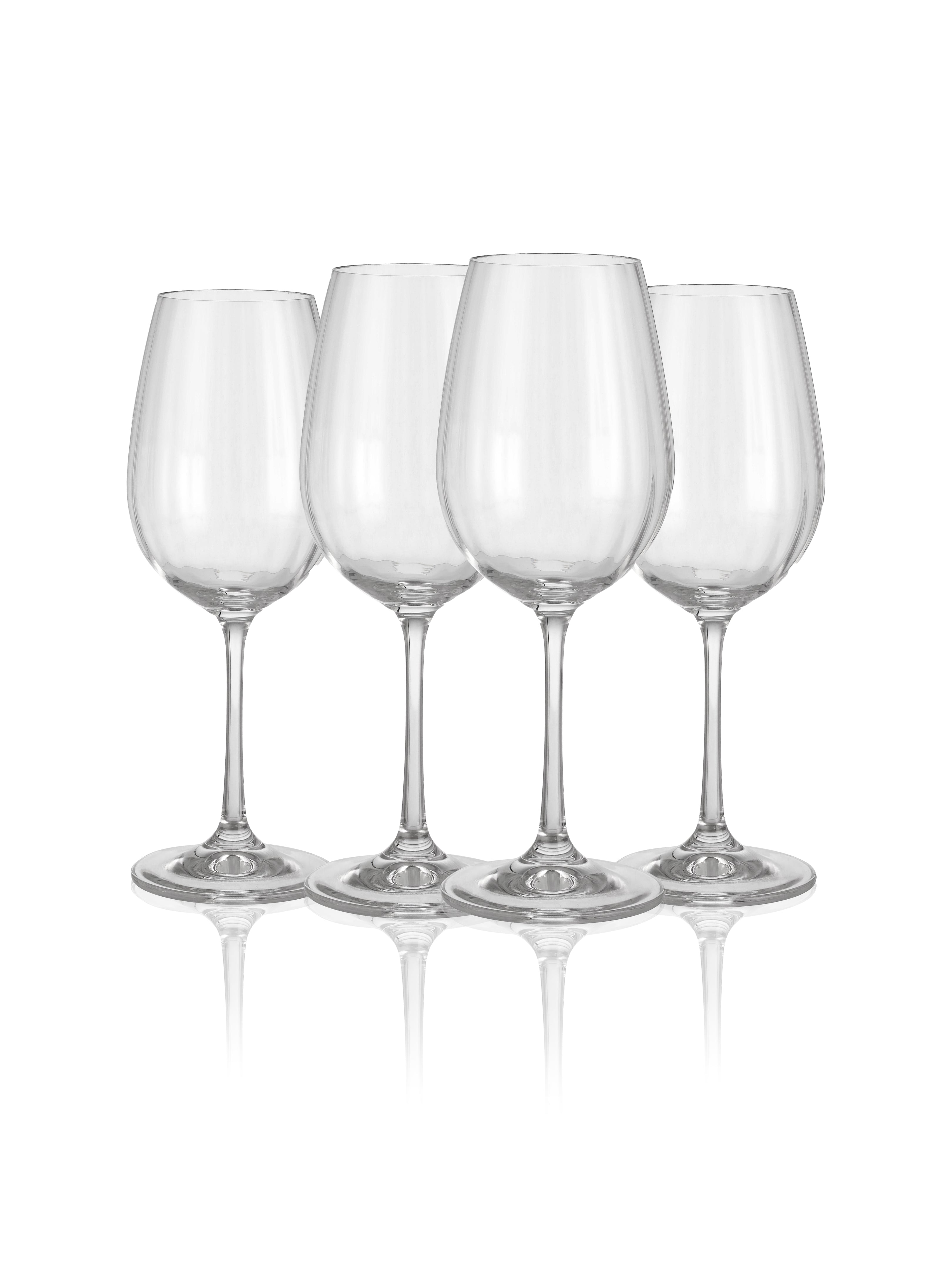 Set of 4 Sparkle and Sip: Premium Crystal Wine Glass 190 ML