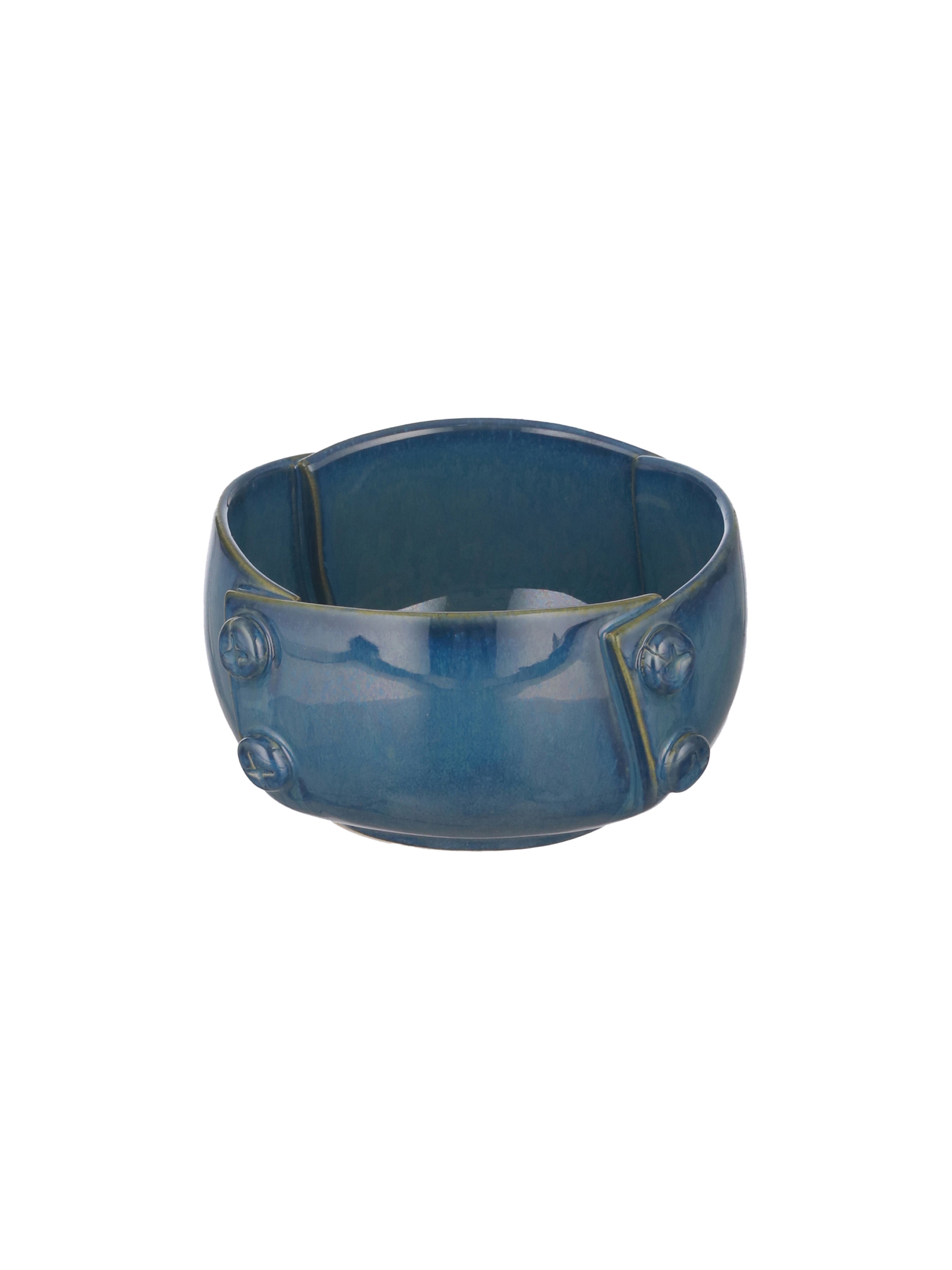 Teal Blue Ceramic Serving Bowl (Pack Of 2)