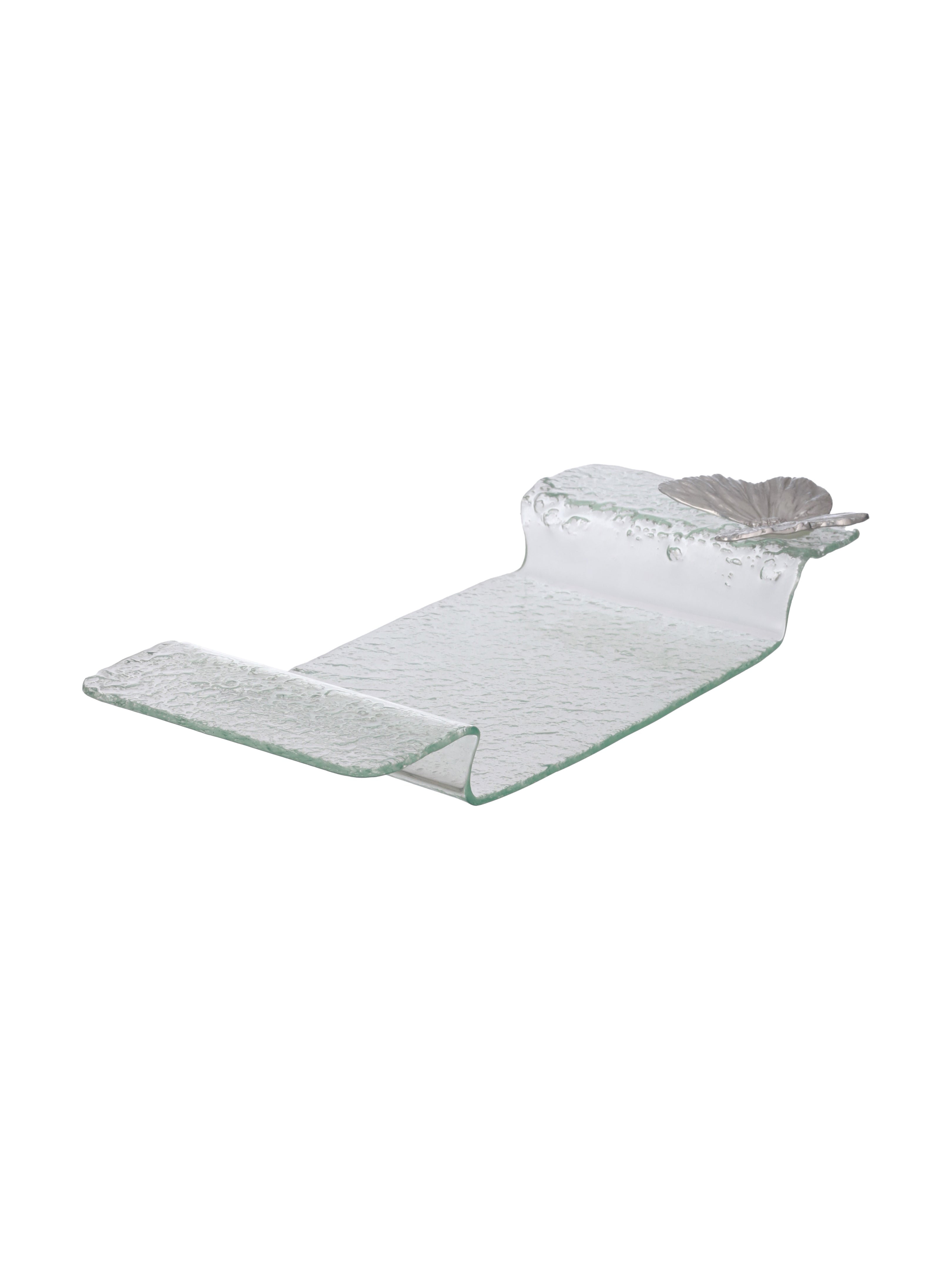 Butterfly Basket Clear Glass Serving Platter