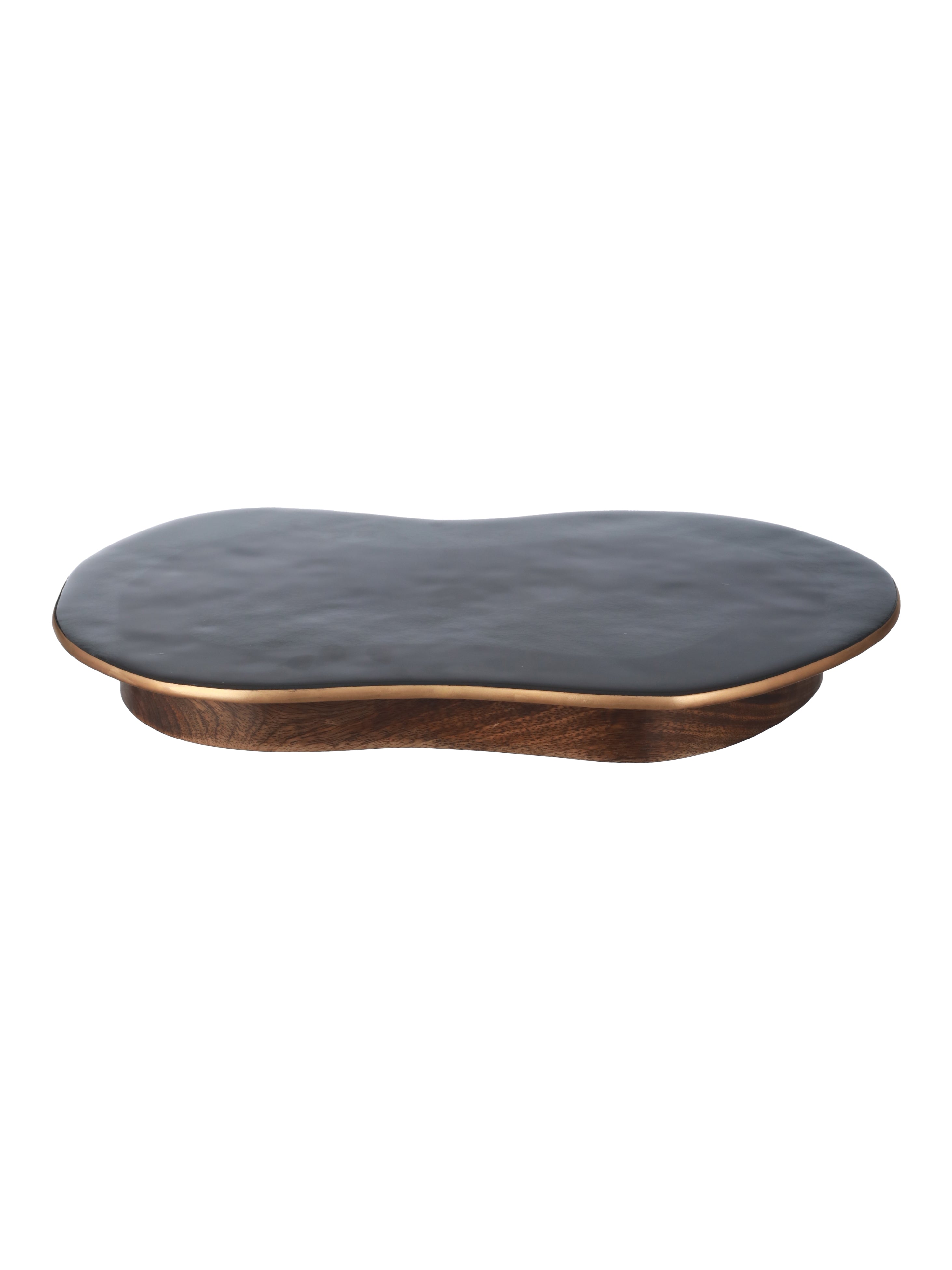 Black & Gold Pebble Big Platter