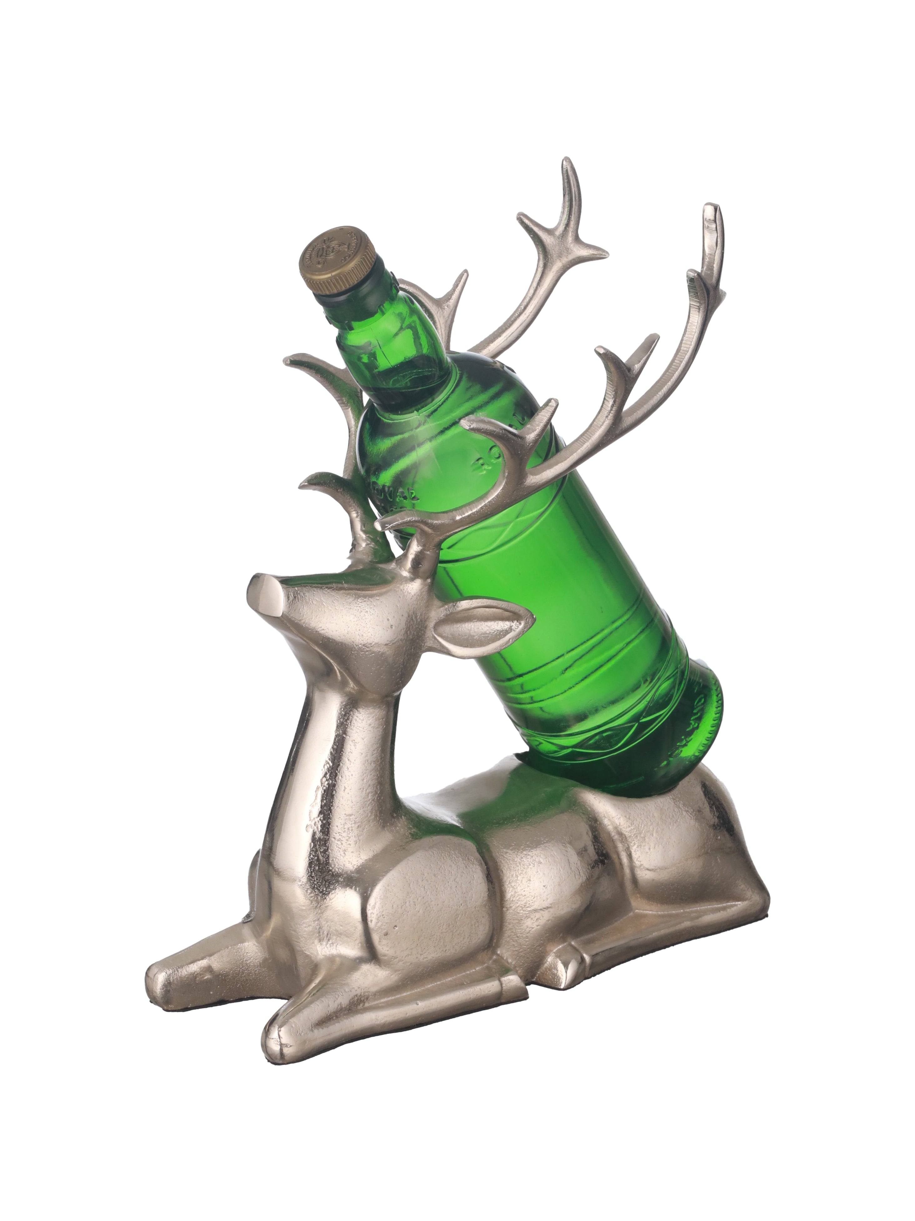 SILVER DEER WINE BOTTLE HOLDER - II