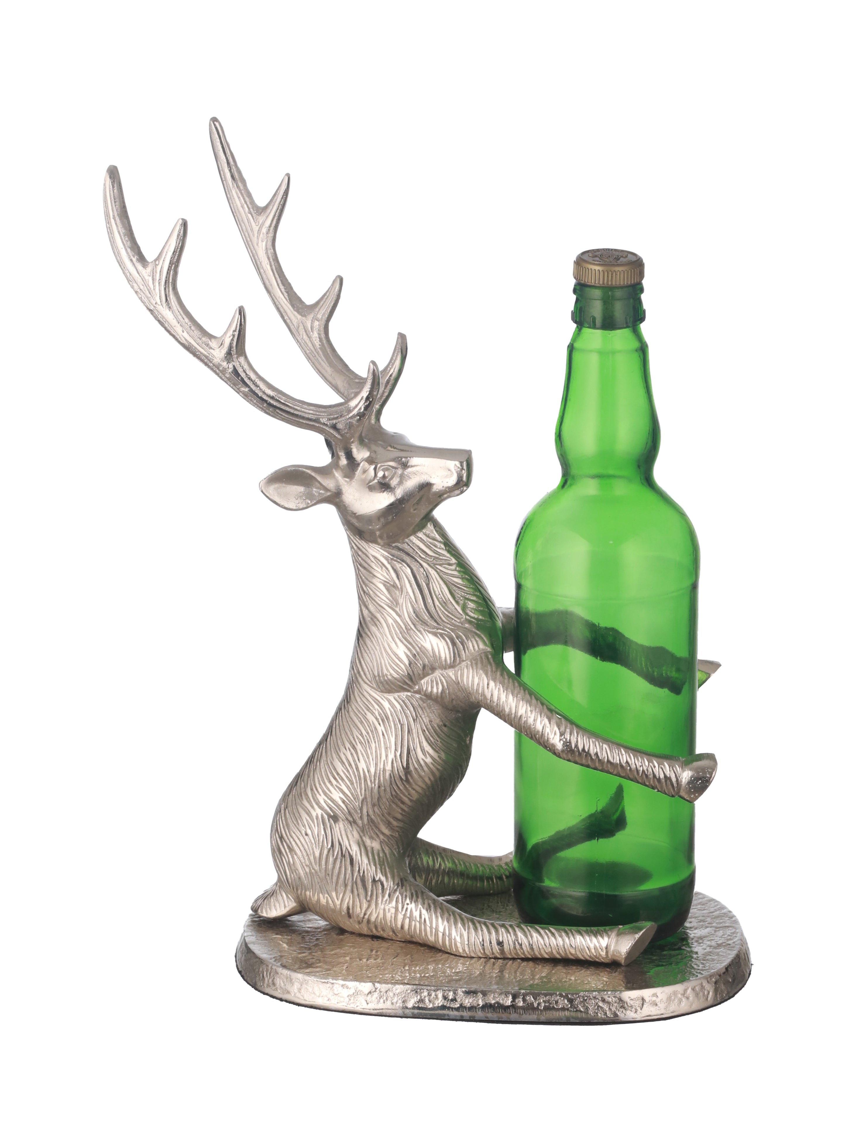 SILVER DEER WINE BOTTLE HOLDER - I