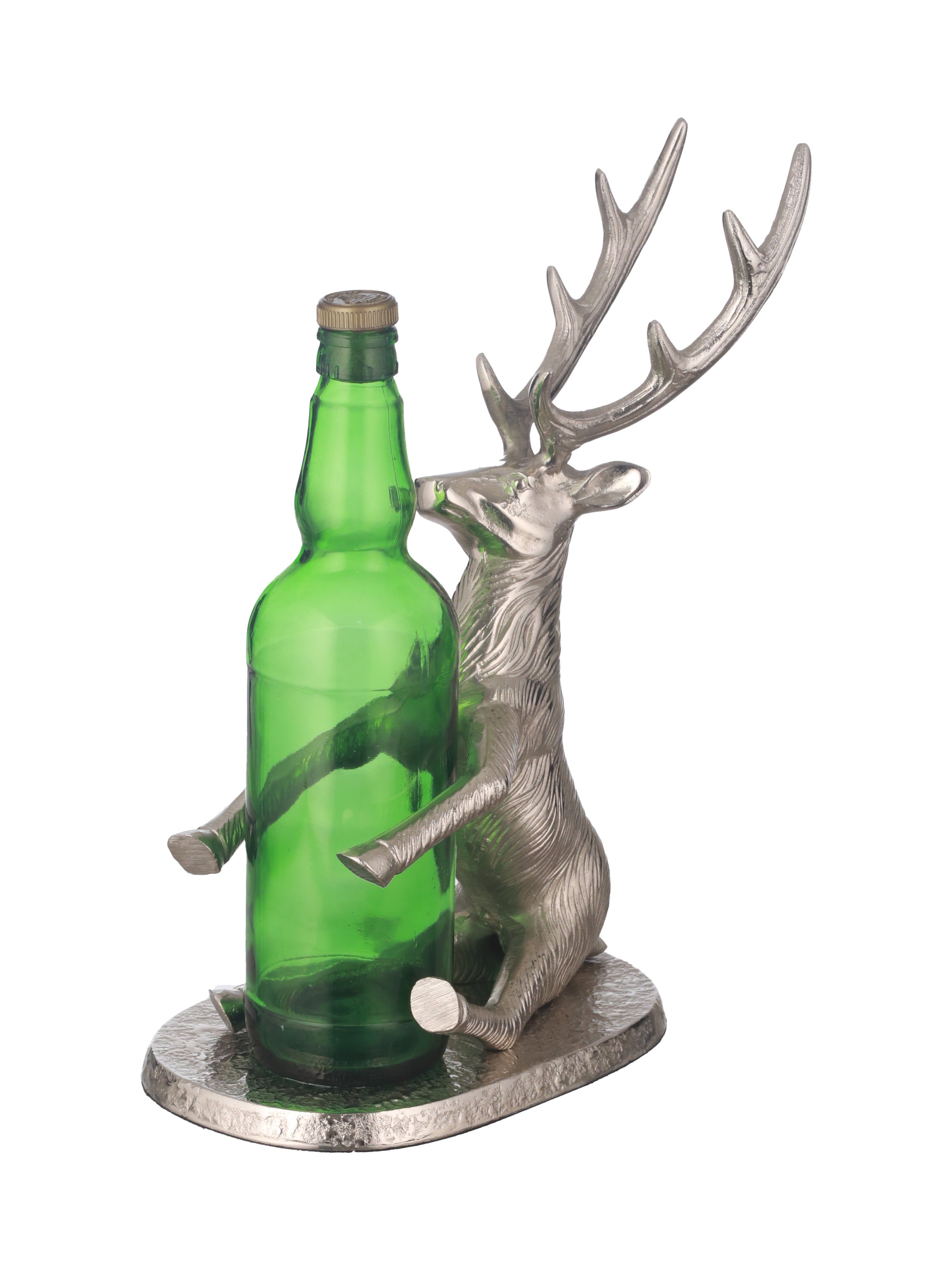 SILVER DEER WINE BOTTLE HOLDER - I