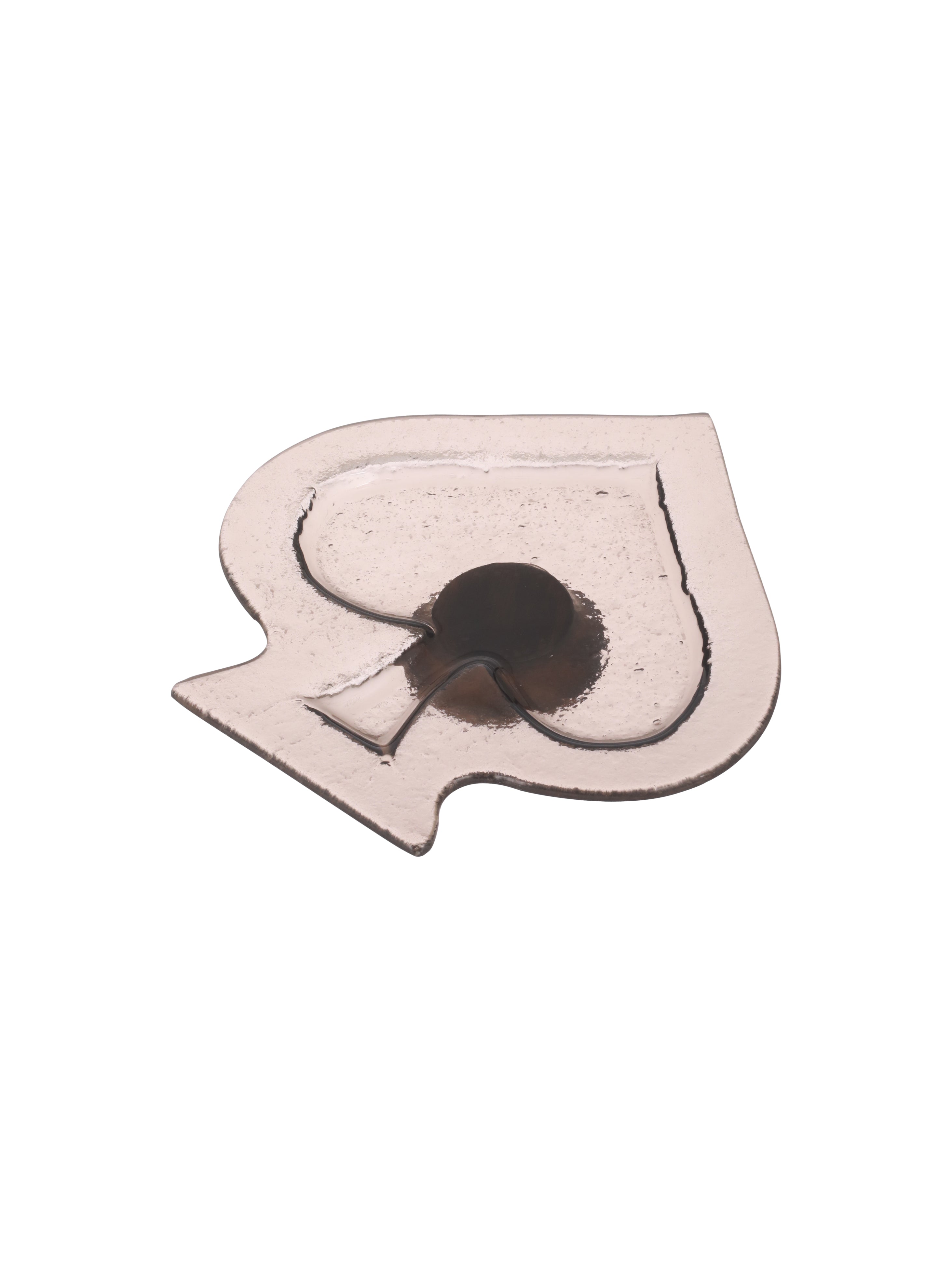 Designer Glass Playing Card Platter-Brown