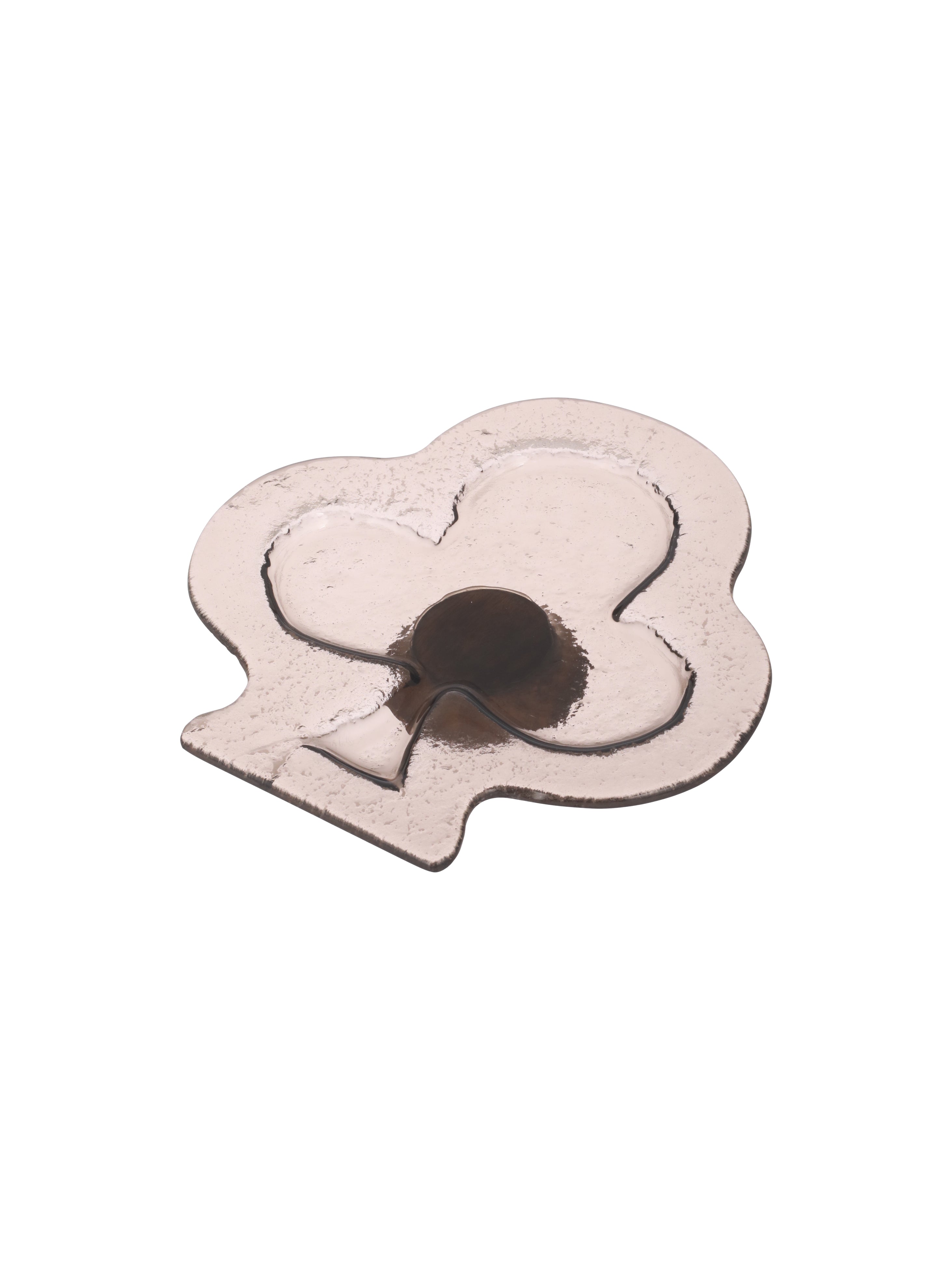 Designer Glass Playing Card Platter-Brown
