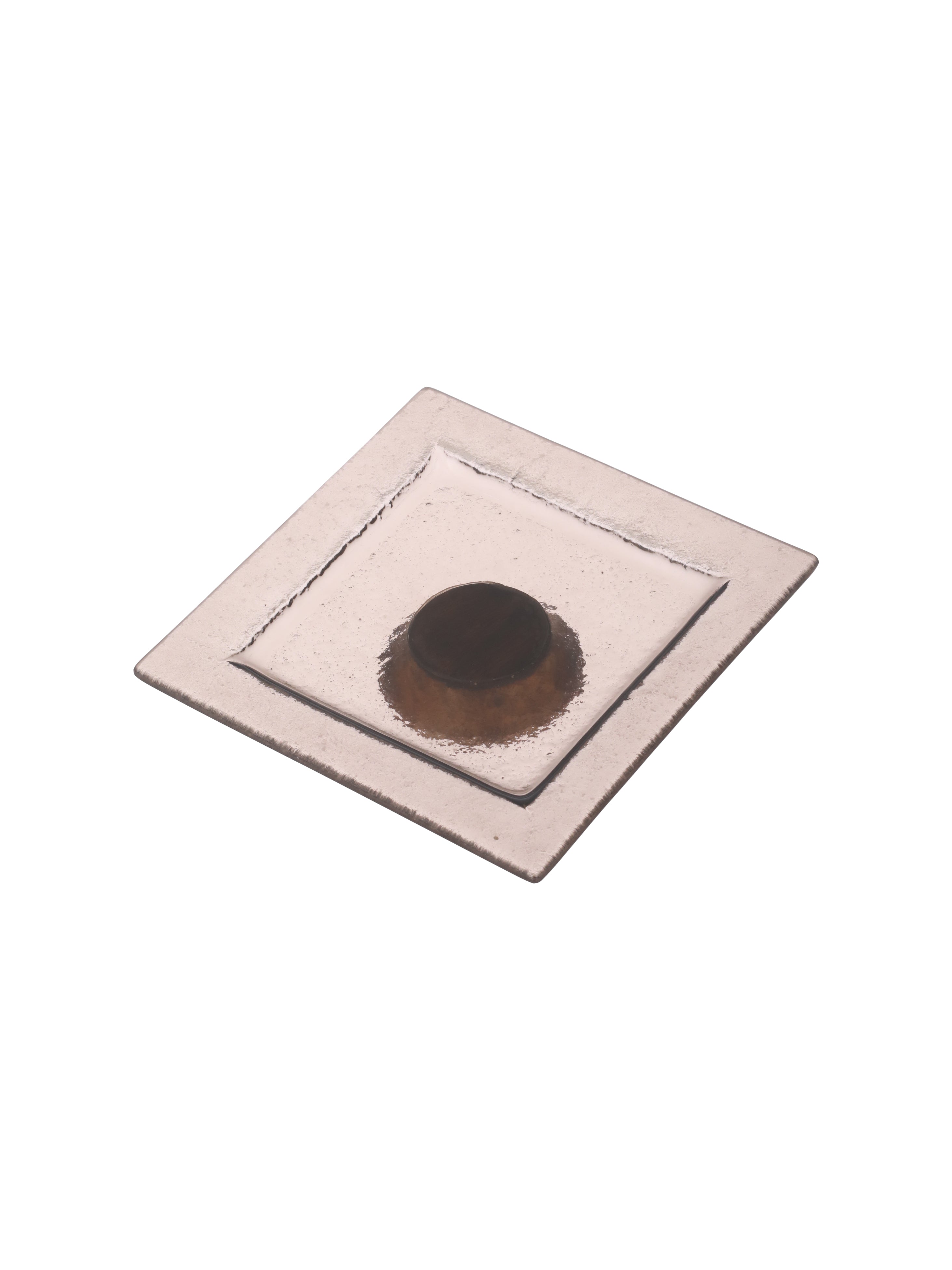 Designer Glass Playing Card Platter-Brown