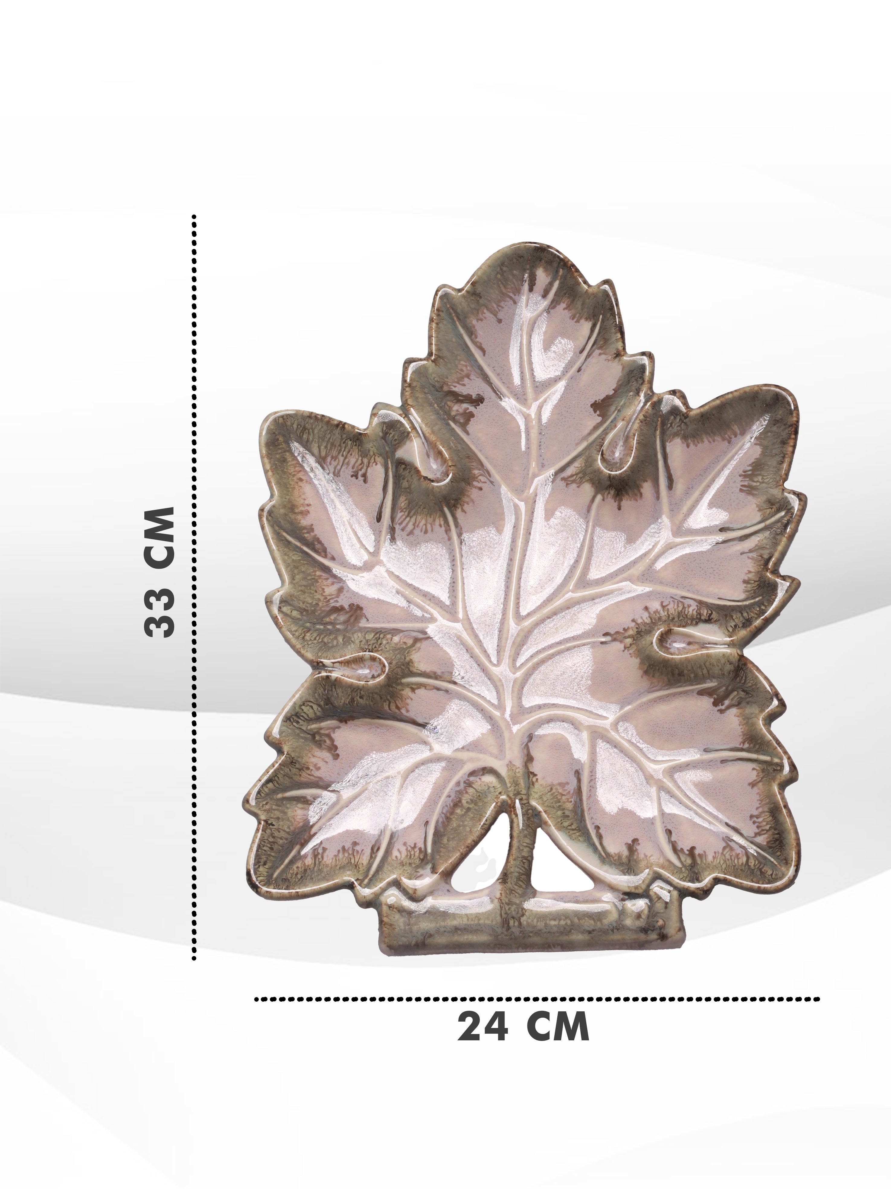 Leaf Ceramic Serving Platter