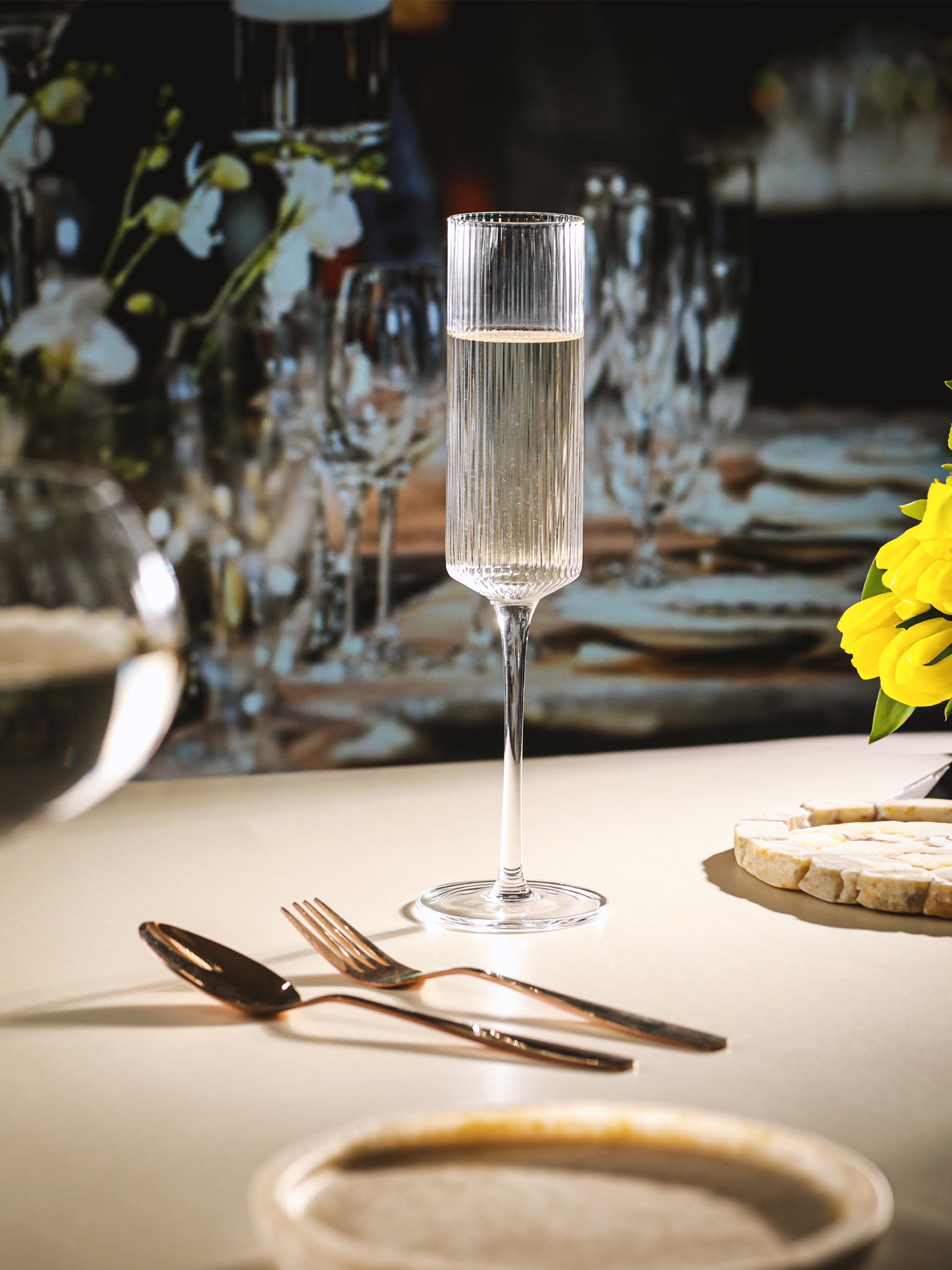 Exquisite Champagne Glass- German Crystal (Pack of 4)