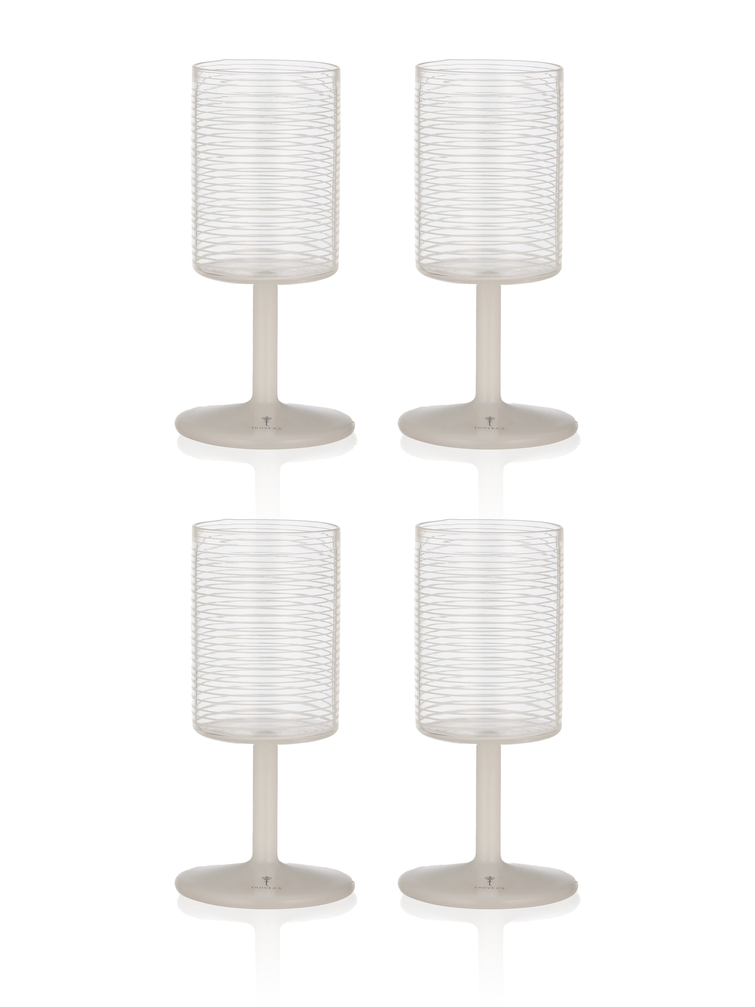 String Liner Wine Glass with White Stem